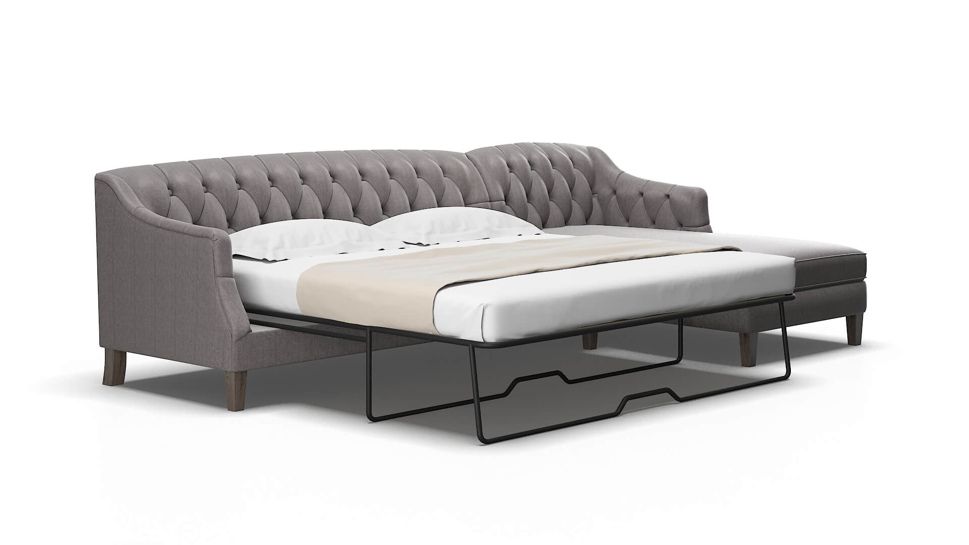 Shiraz Atlas_plz silver Panel sleeper Espresso Legs  2