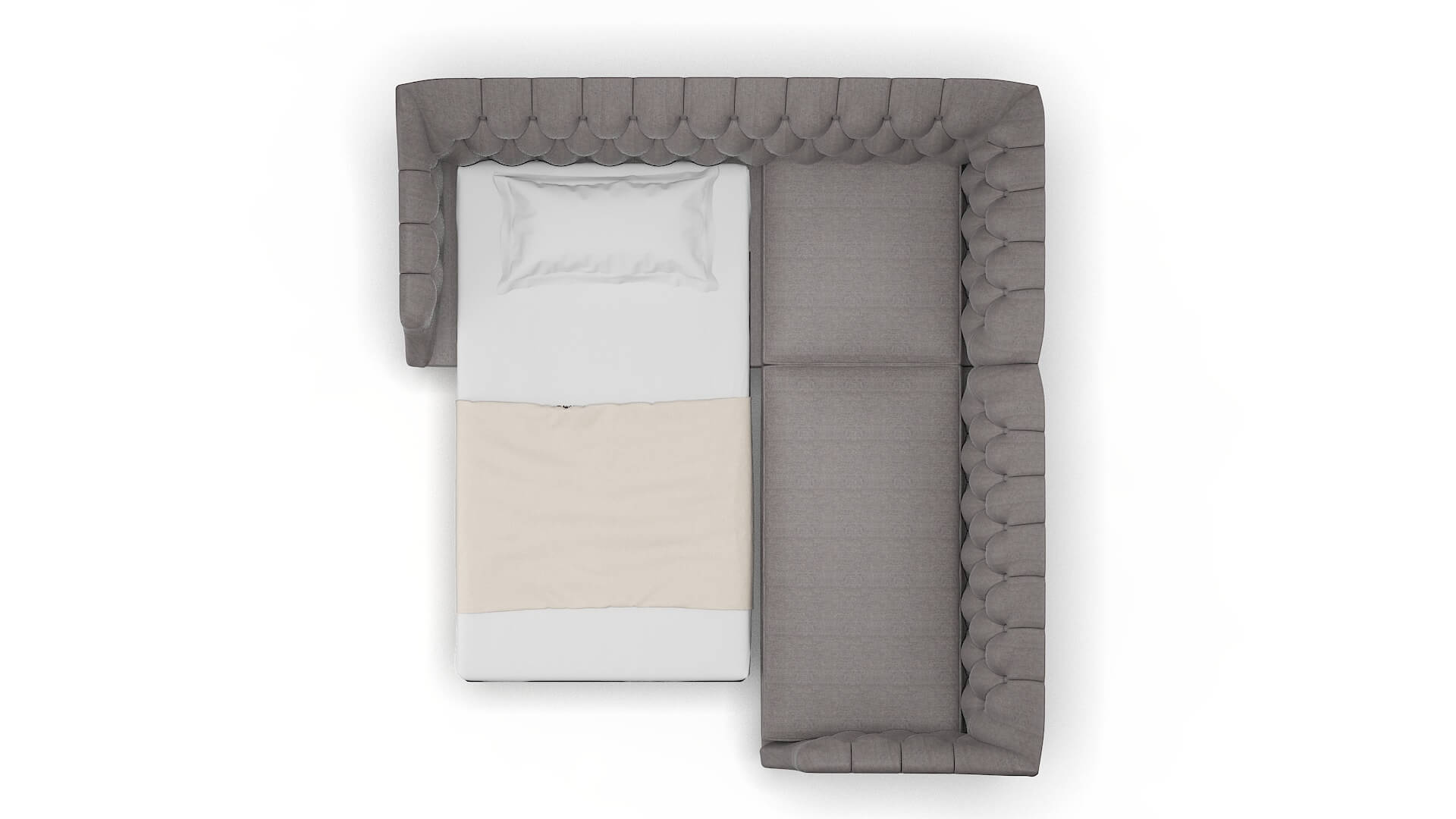 Shiraz Atlas_plz Silver Sectional Sleeper Espresso legs 3