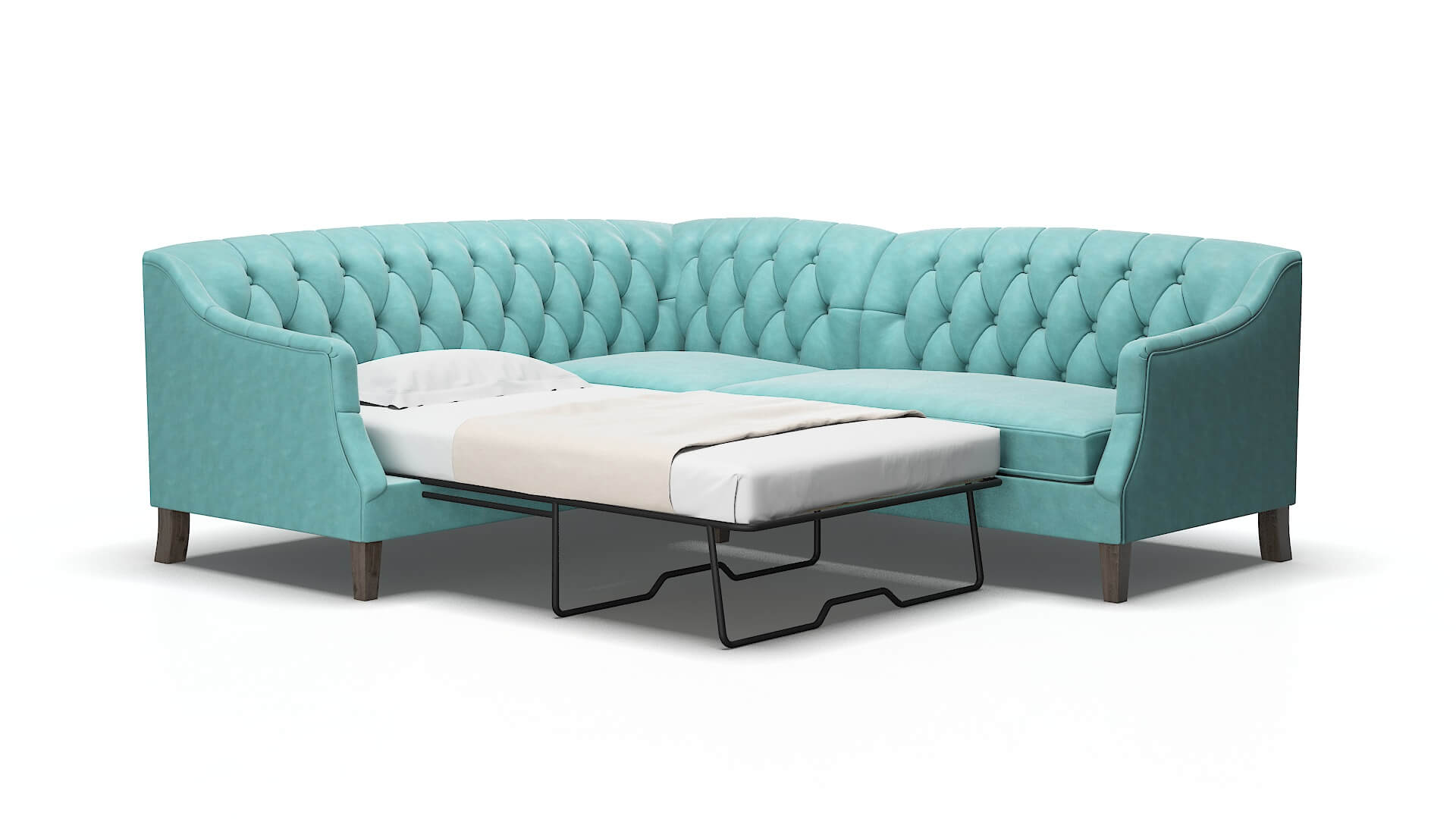 Shiraz Avalon_hp aqua Sectional sleeper Espresso Legs  2