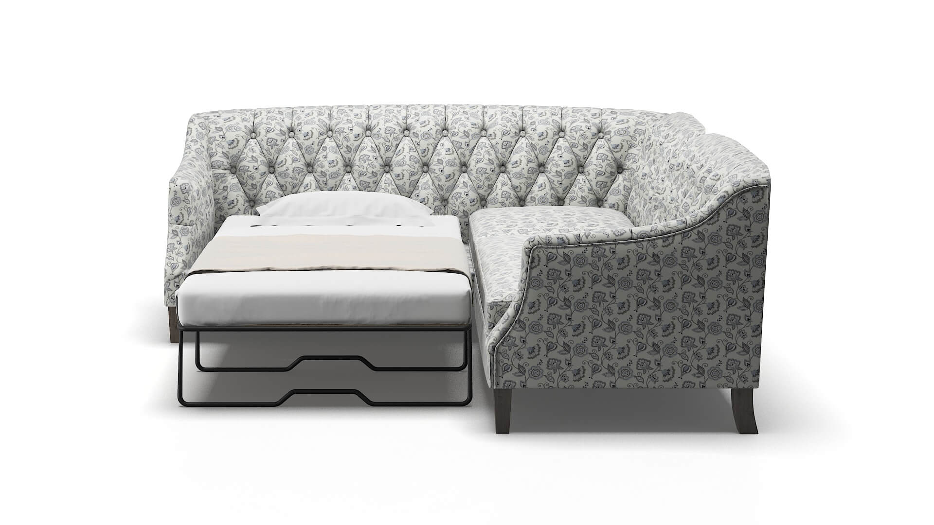 Shiraz Avignon Sky Sectional Sleeper Espresso legs 1