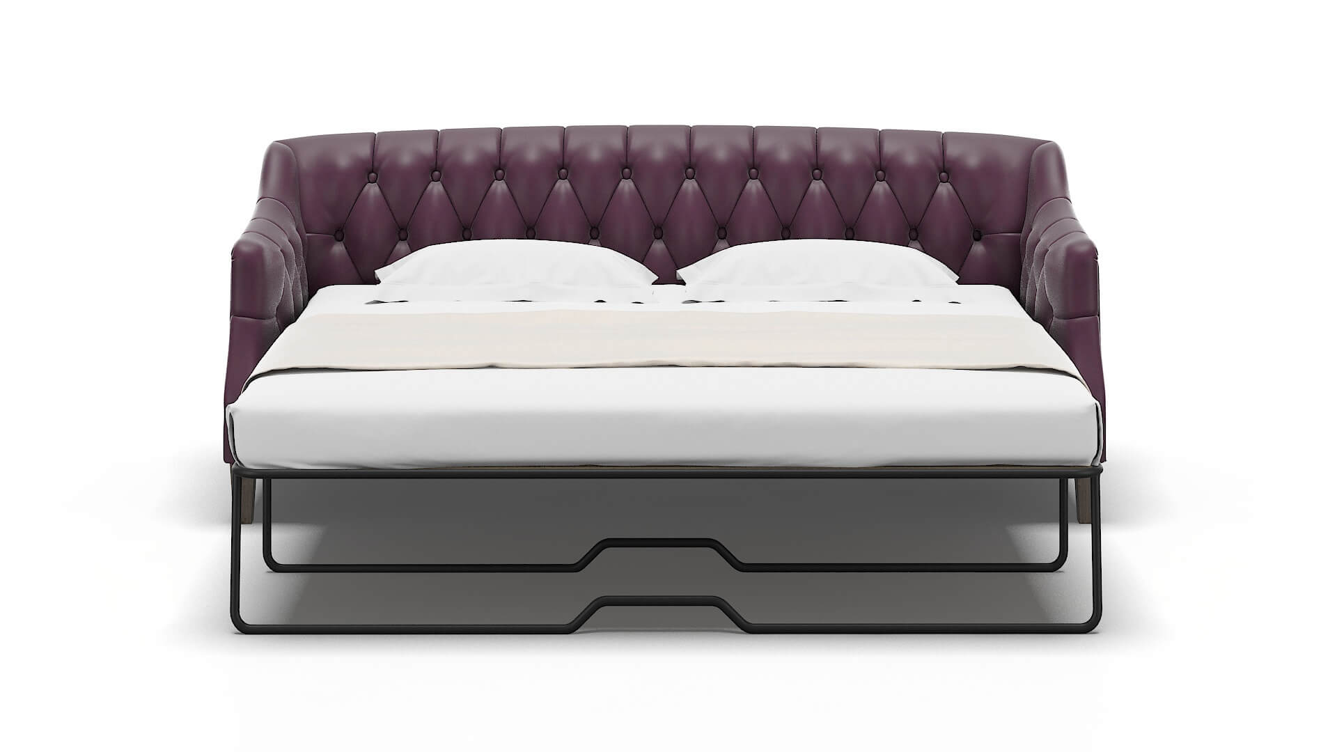 Shiraz Bella Aubergine Sofa Sleeper Espresso legs 1