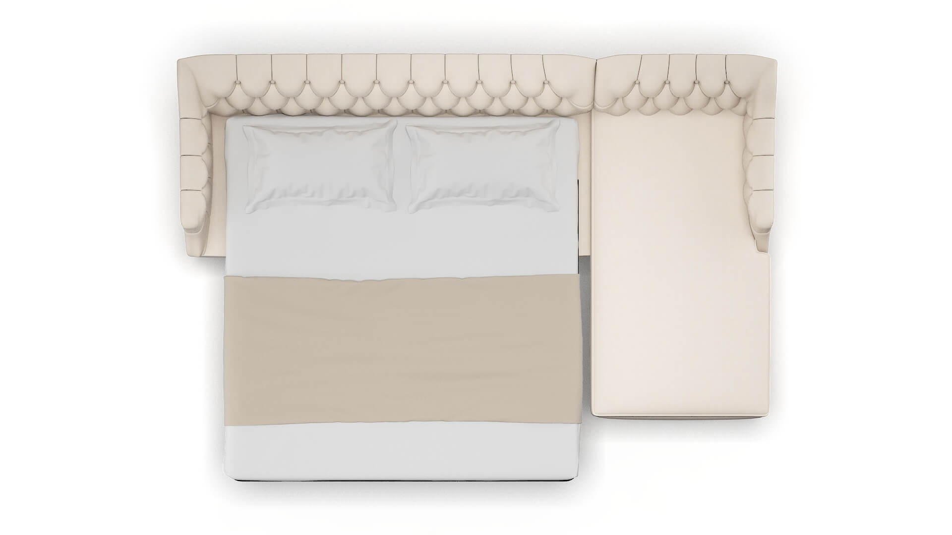 Shiraz Bella Buckwheat Panel Sleeper Espresso legs 3