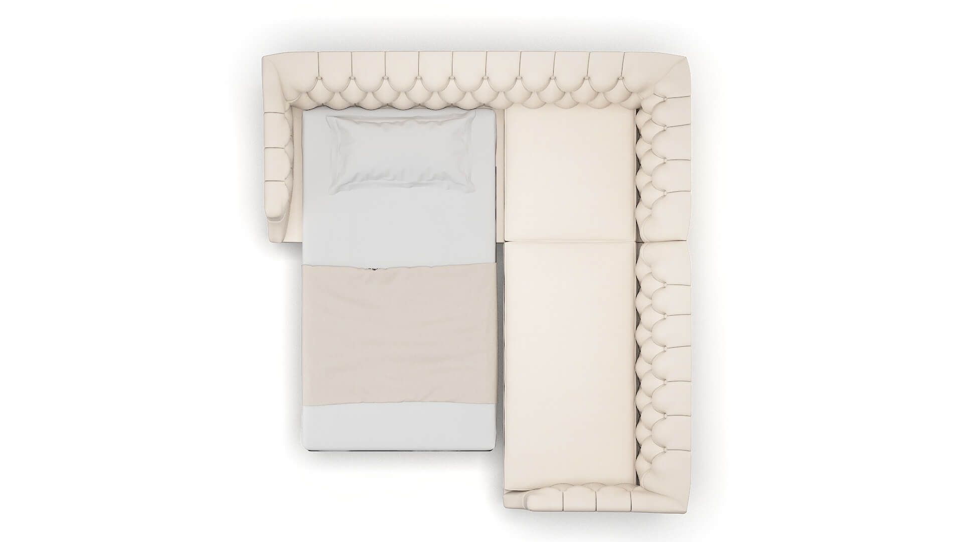 Shiraz Bella Buckwheat Sectional Sleeper Espresso legs 3