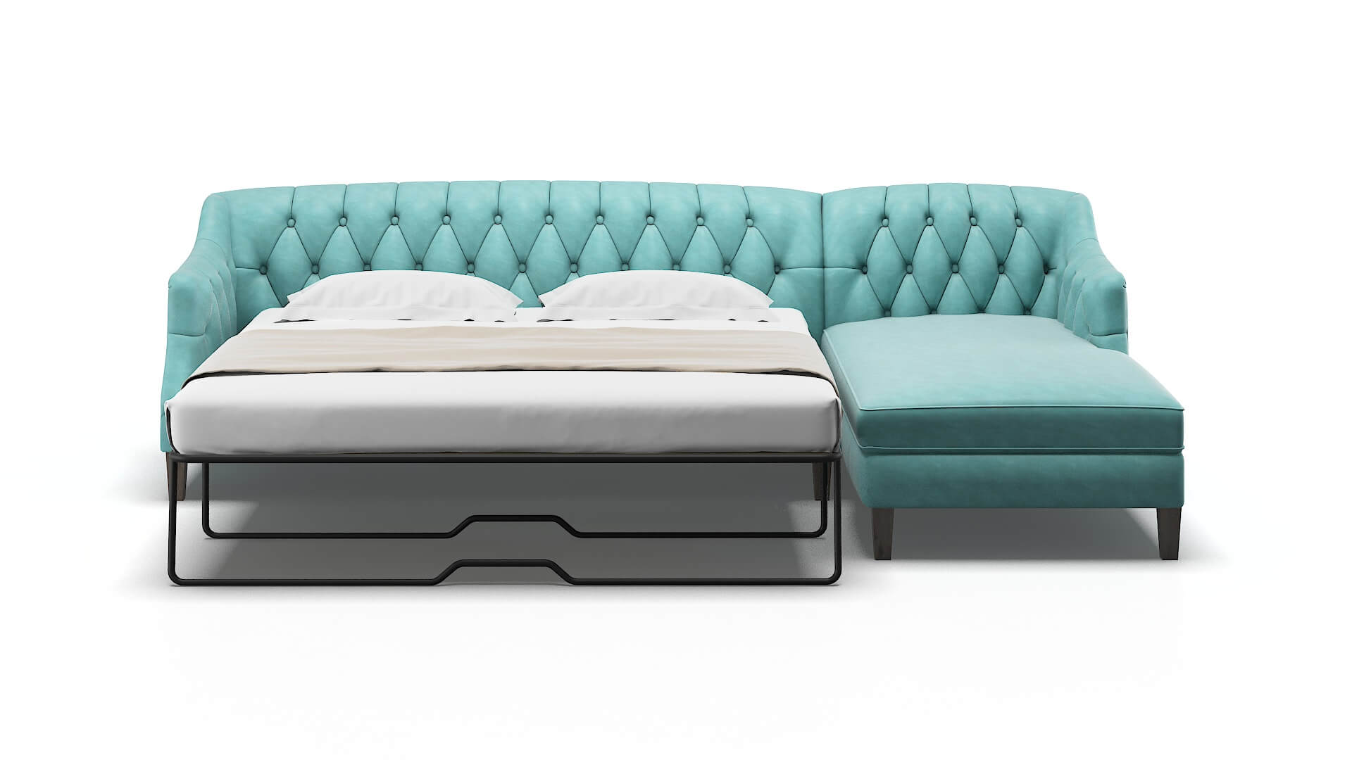 Shiraz Bella Caribbean Panel Sleeper Espresso legs 1