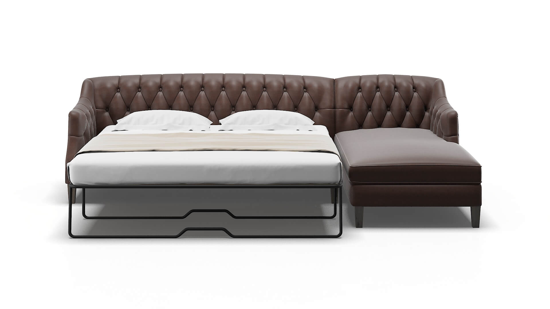 Shiraz Bella Espresso Panel Sleeper Espresso legs 1