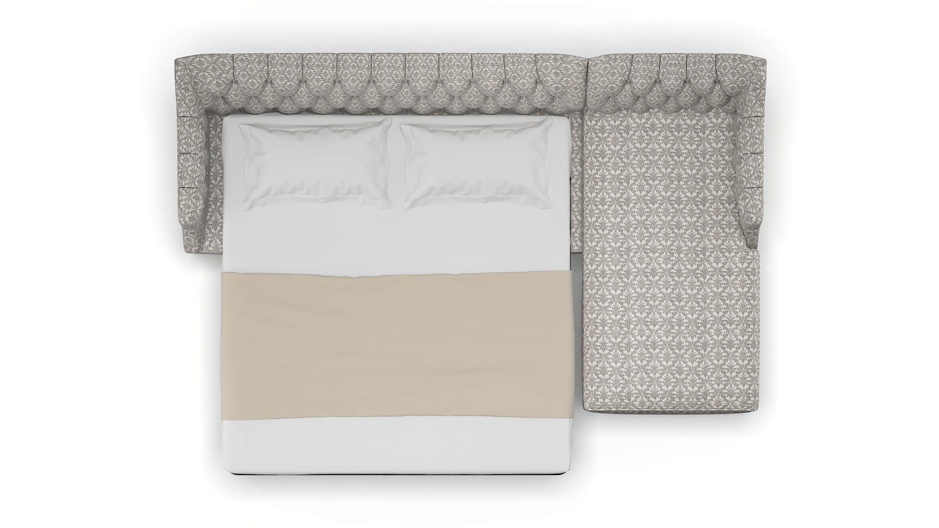 Shiraz Bergamo Dove Panel Sleeper Espresso legs 3