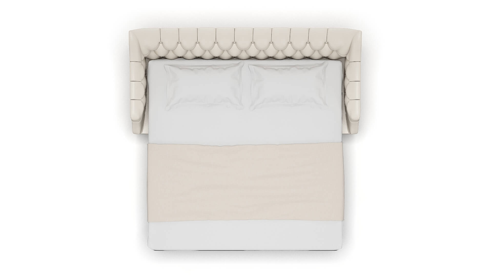 Shiraz Blanche Milky Sofa Sleeper Espresso legs 3