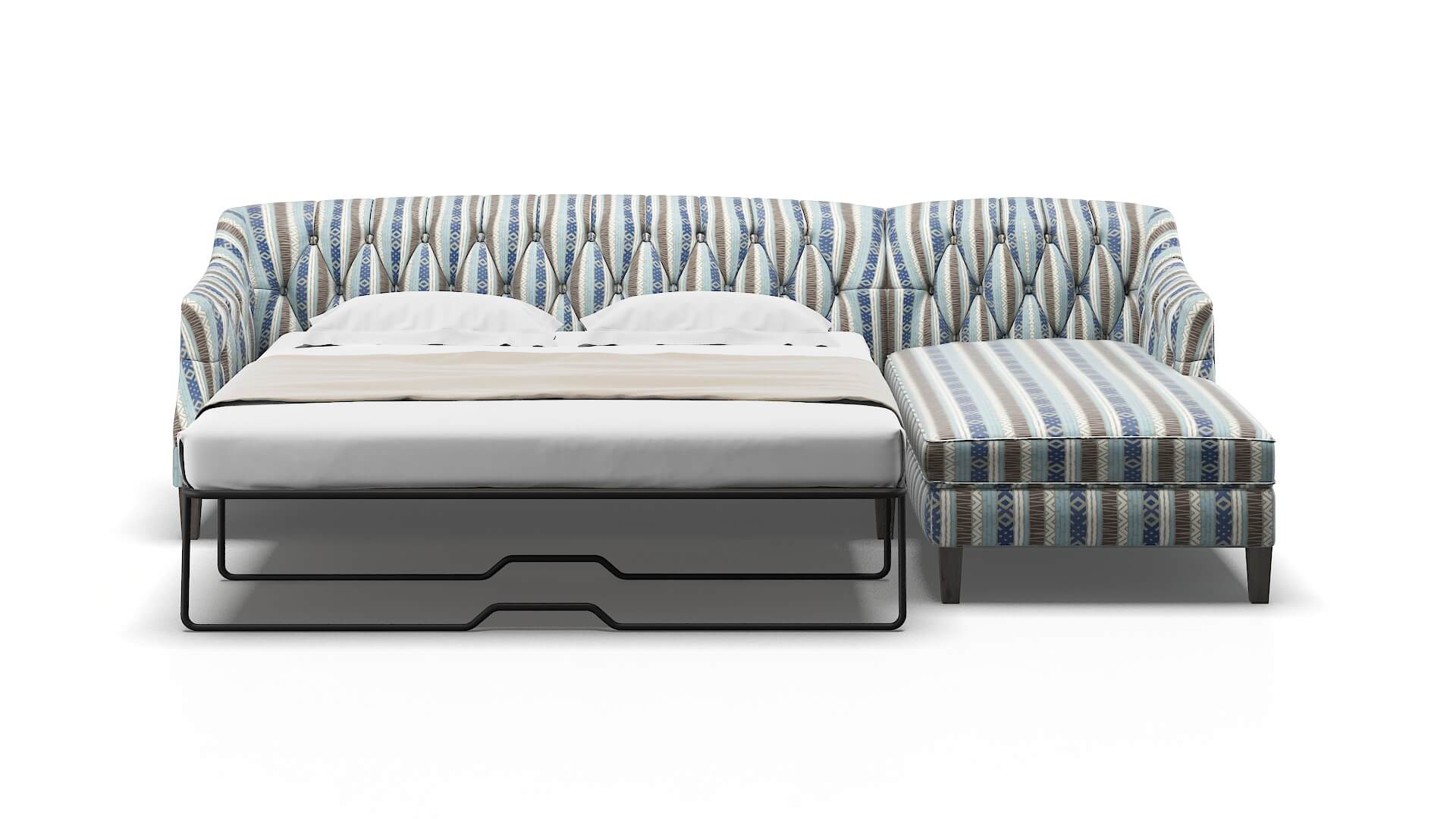 Shiraz Bodhi Indigo Panel Sleeper Espresso legs 1