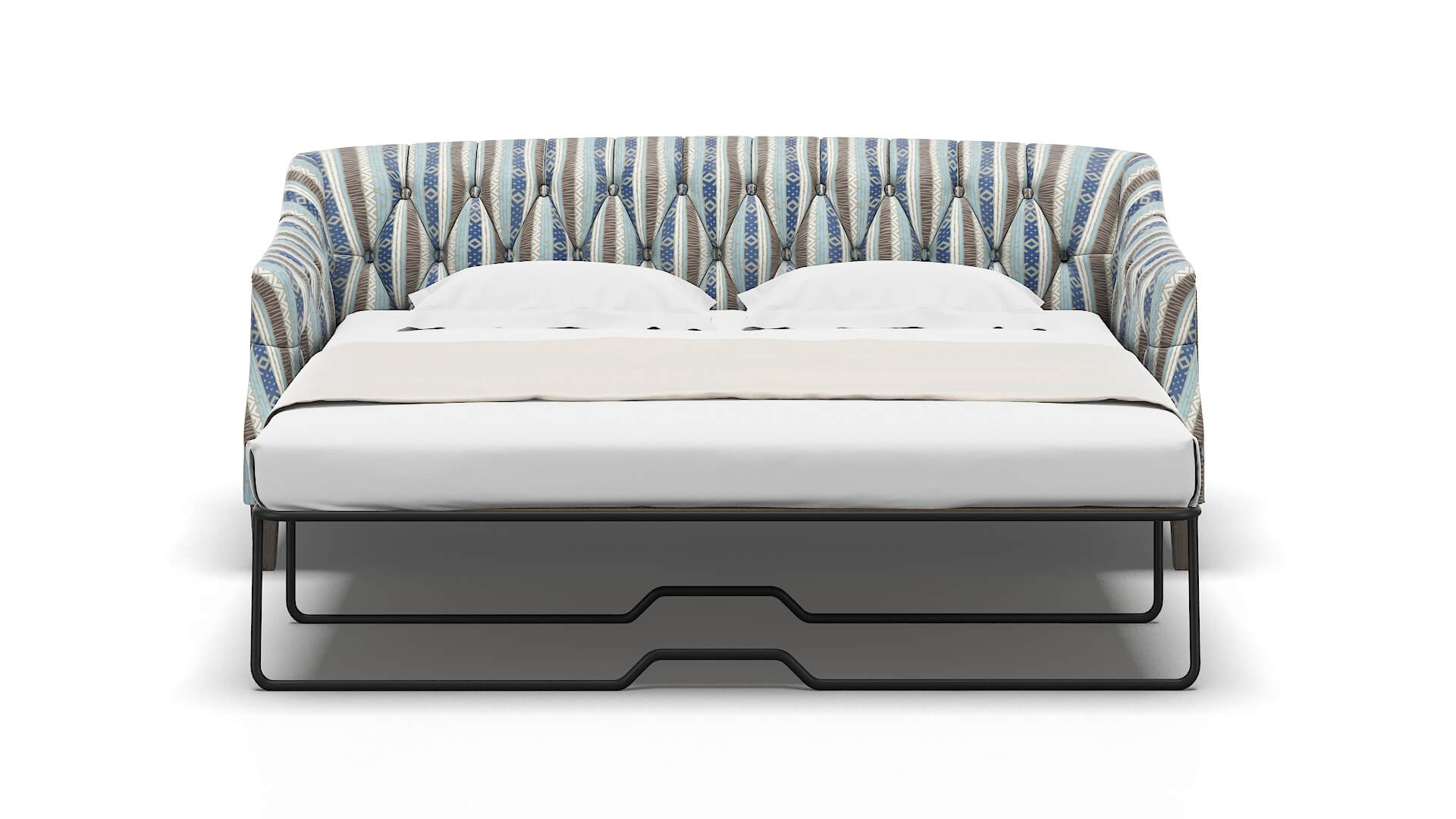 Shiraz Bodhi Indigo Sofa Sleeper Espresso legs 1