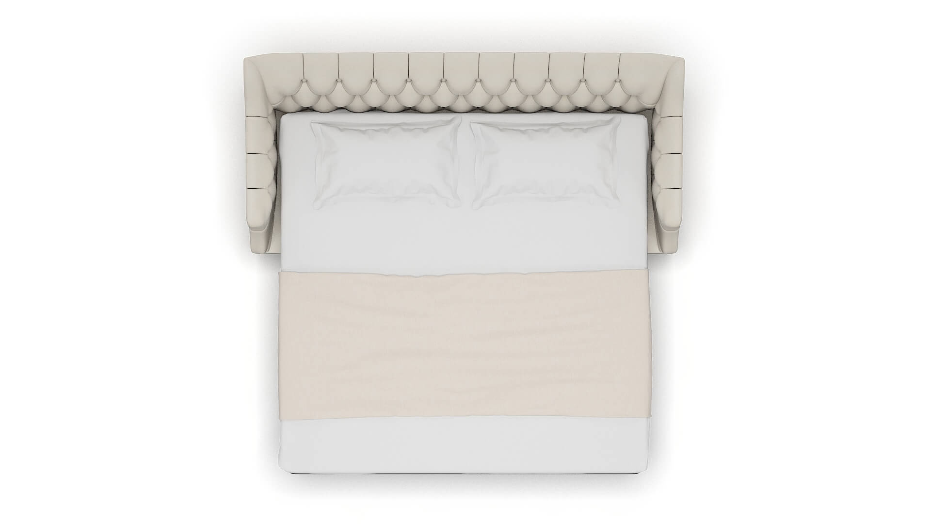 Shiraz Bungalow Ivory Sofa Sleeper Espresso legs 3