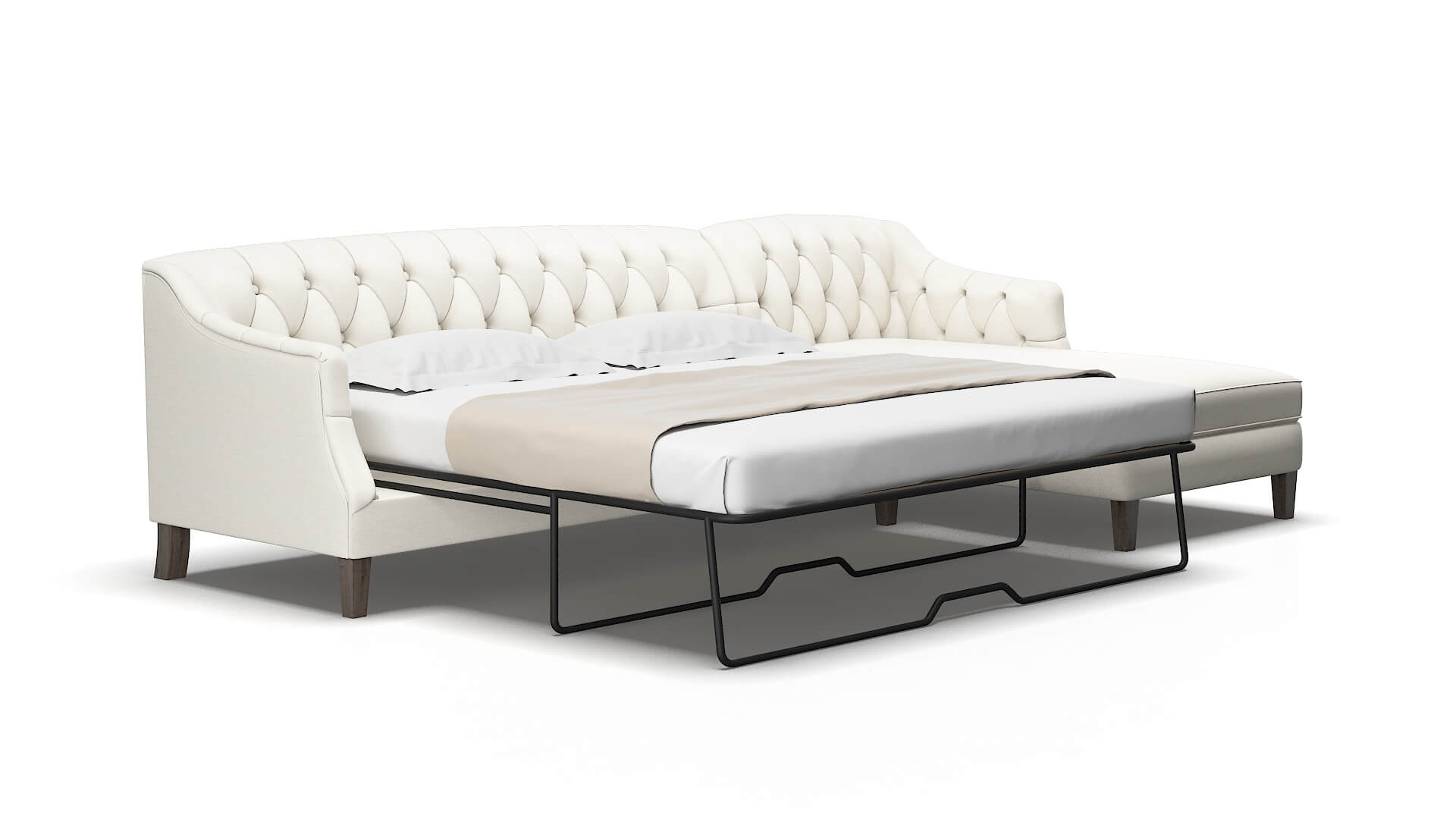 Shiraz Catalina ivory Panel sleeper Espresso Legs  2