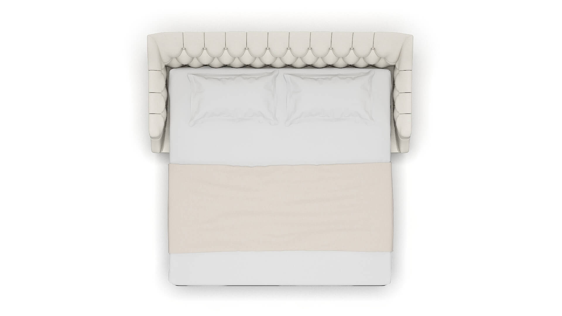 Shiraz Catalina Ivory Sofa Sleeper Espresso legs 3