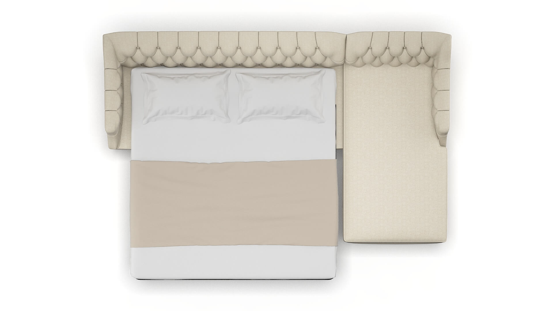 Shiraz Catalina Wheat Panel Sleeper Espresso legs 3