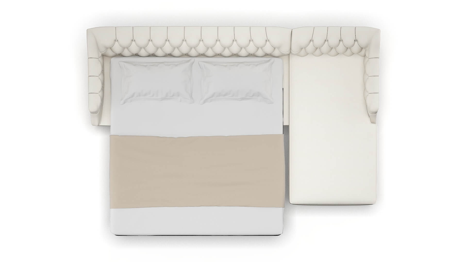 Shiraz Chance Bone Panel Sleeper Espresso legs 3