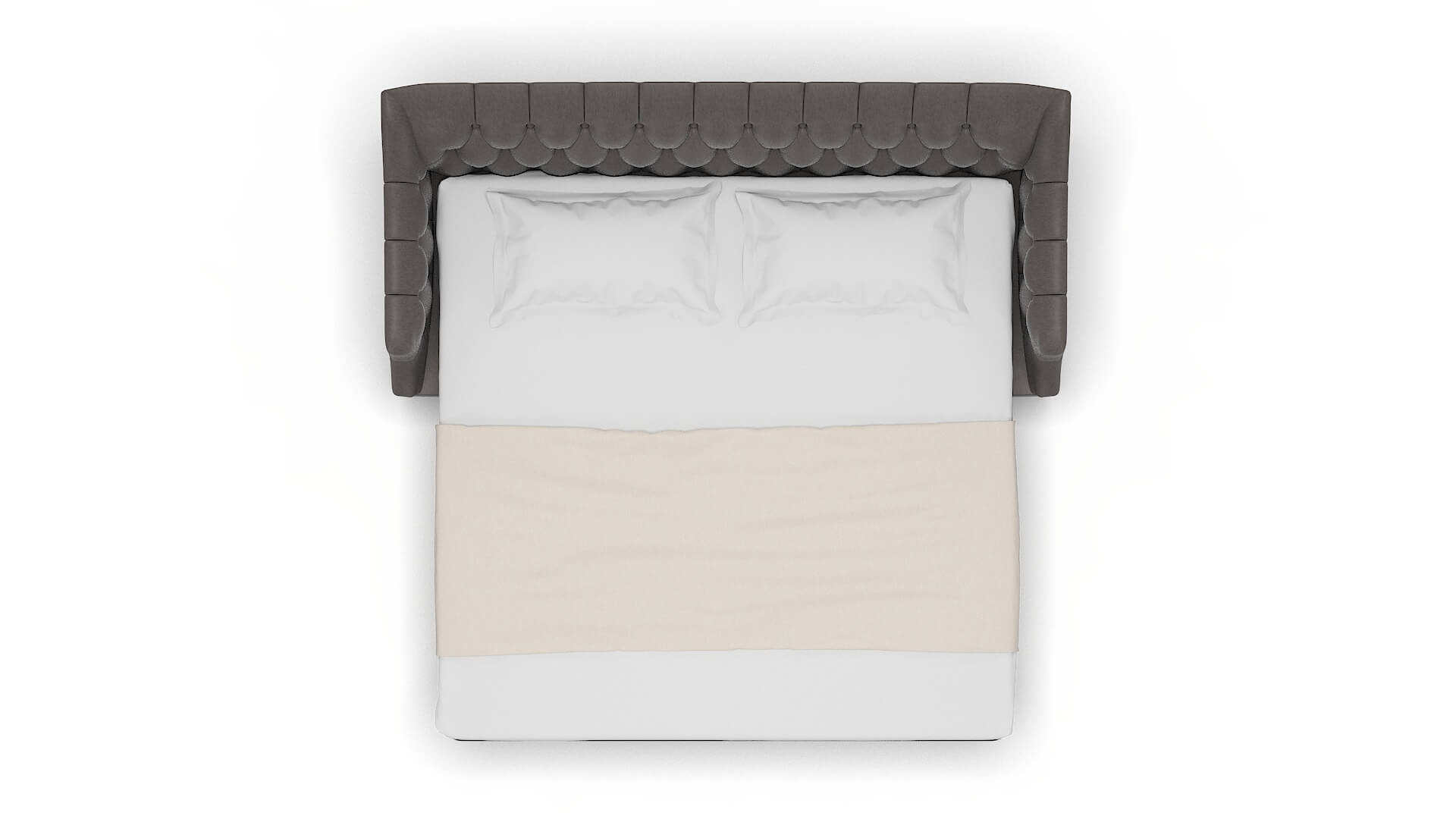 Shiraz Cosmo Charcoal Sofa Sleeper Espresso legs 3