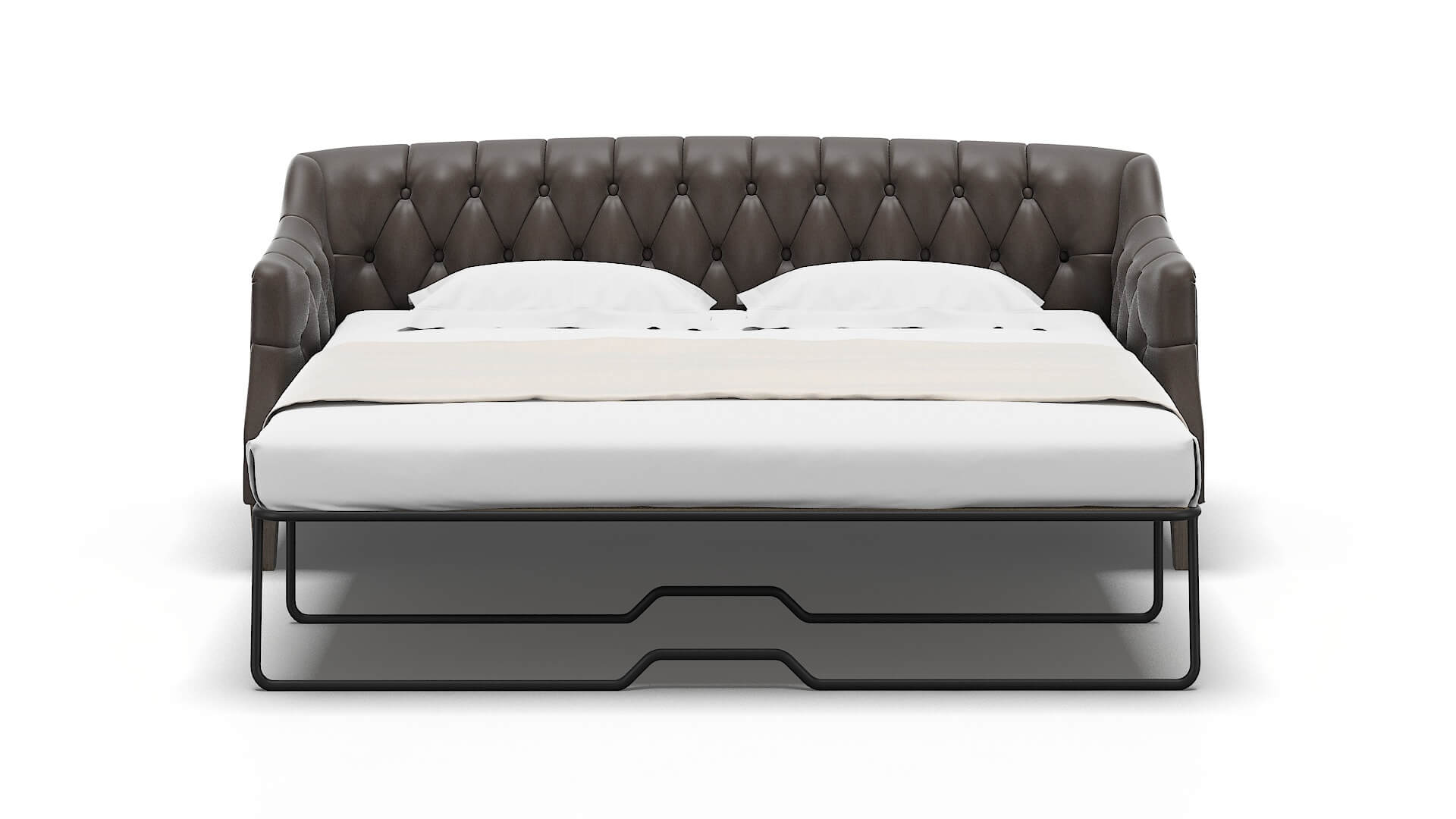 Shiraz Cosmo Chocolate Sofa Sleeper Espresso legs 1