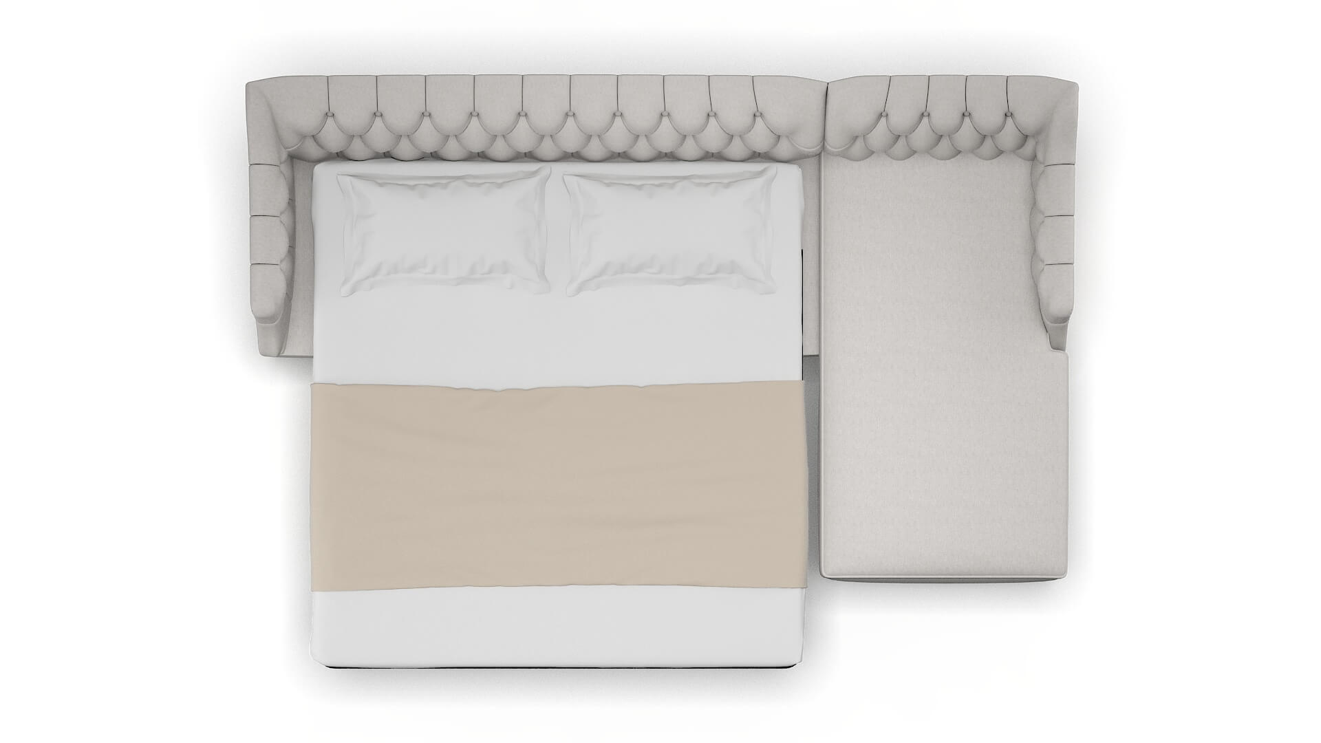 Shiraz Cosmo Silver Panel Sleeper Espresso legs 3