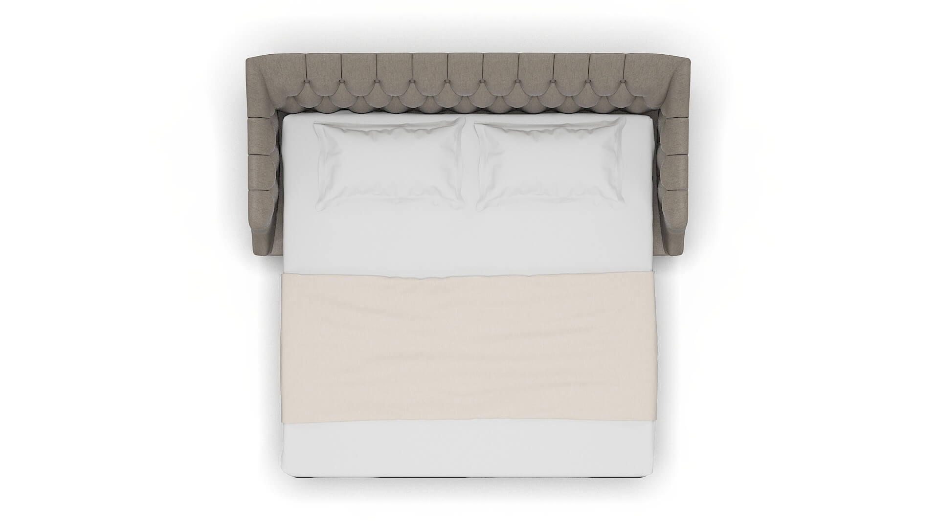 Shiraz Cosmo Taupe Sofa Sleeper Espresso legs 3