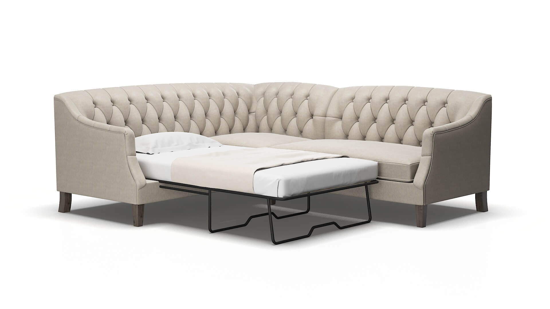 Shiraz Cosmo vintage Sectional sleeper Espresso Legs  2