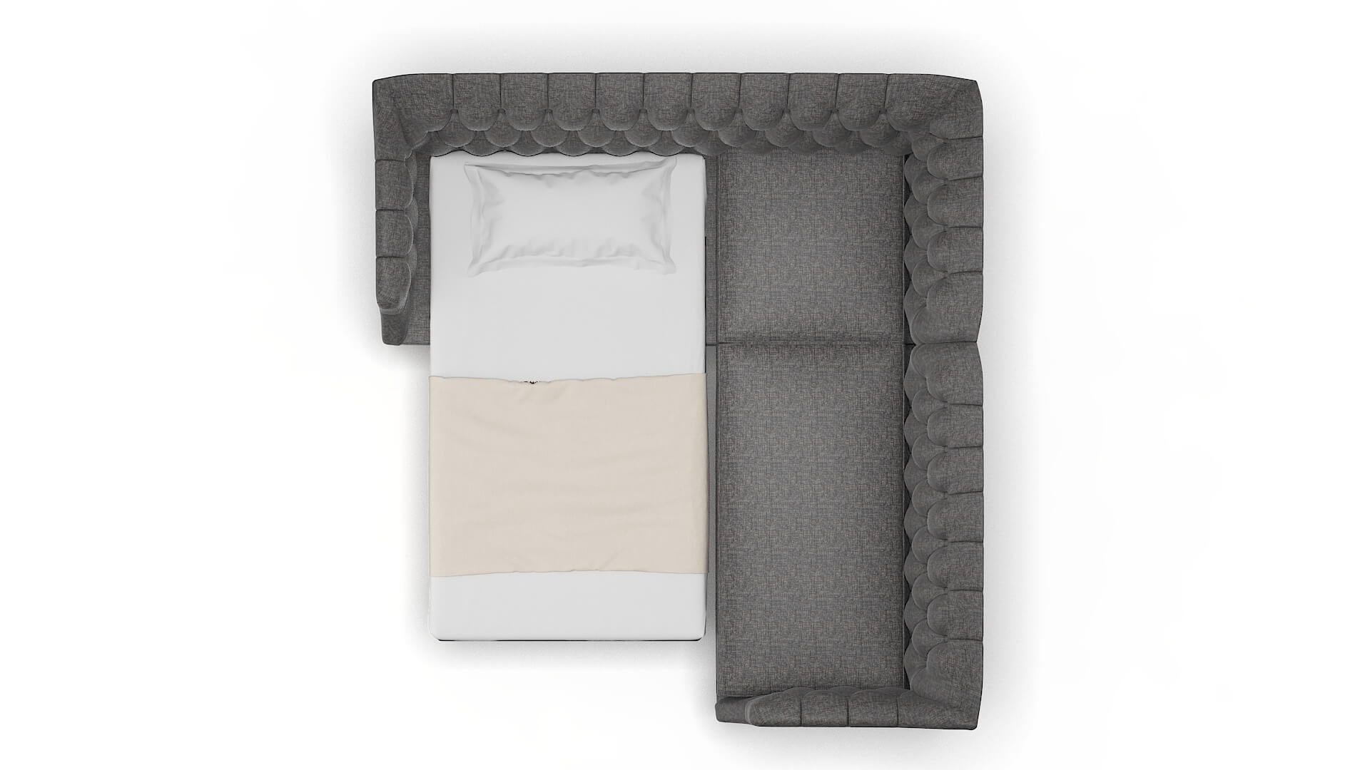 Shiraz Curious Eclipse Sectional Sleeper Espresso legs 3