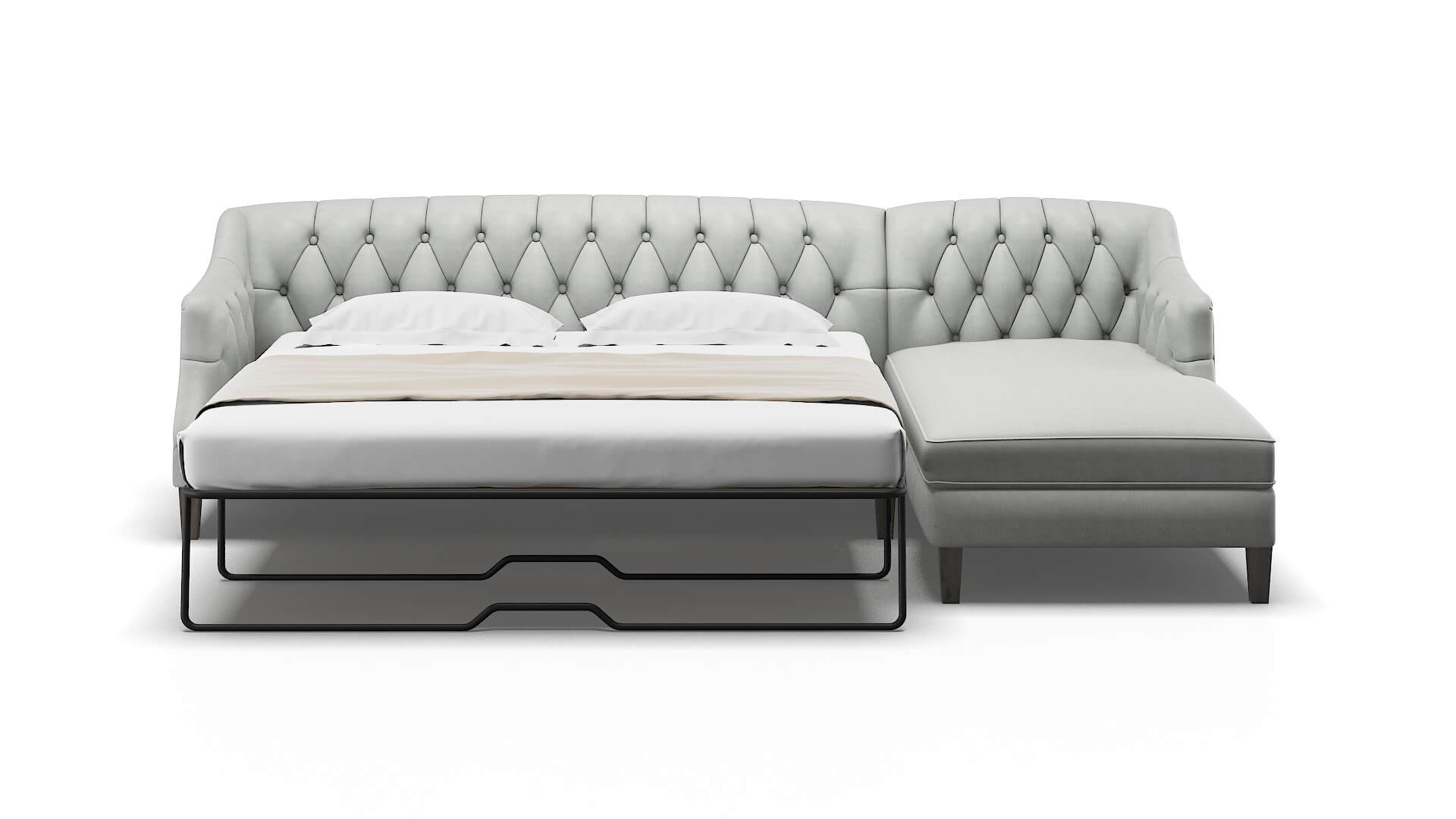 Shiraz Dawson Platinum Panel Sleeper Espresso legs 1