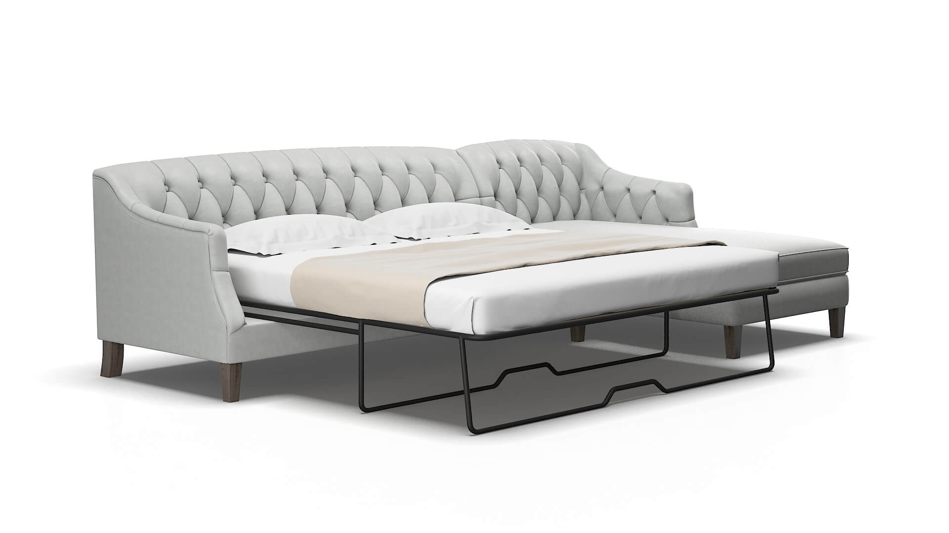 Shiraz Dawson platinum Panel sleeper Espresso Legs  2