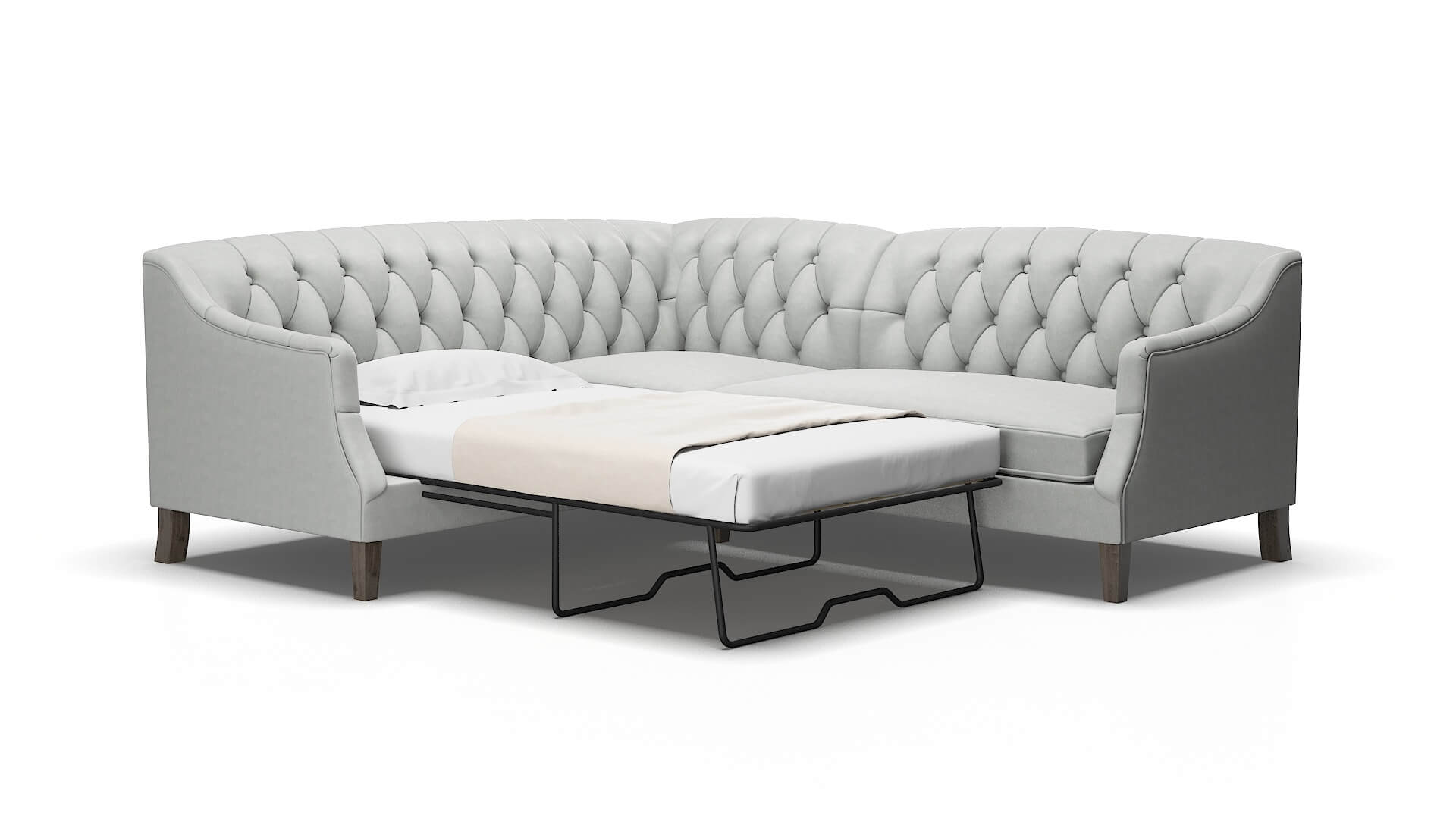 Shiraz Dawson platinum Sectional sleeper Espresso Legs  2