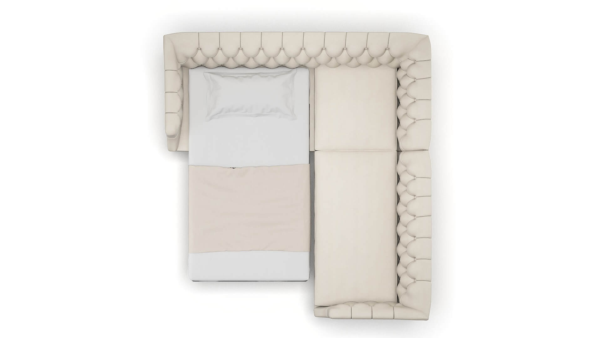 Shiraz Dawson Sand Sectional Sleeper Espresso legs 3