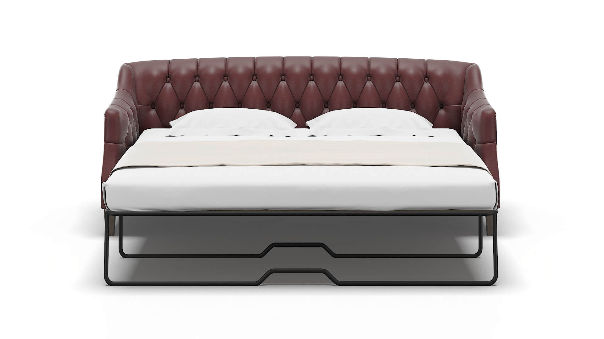 Shiraz Derby Berry Sofa Sleeper Espresso legs 1