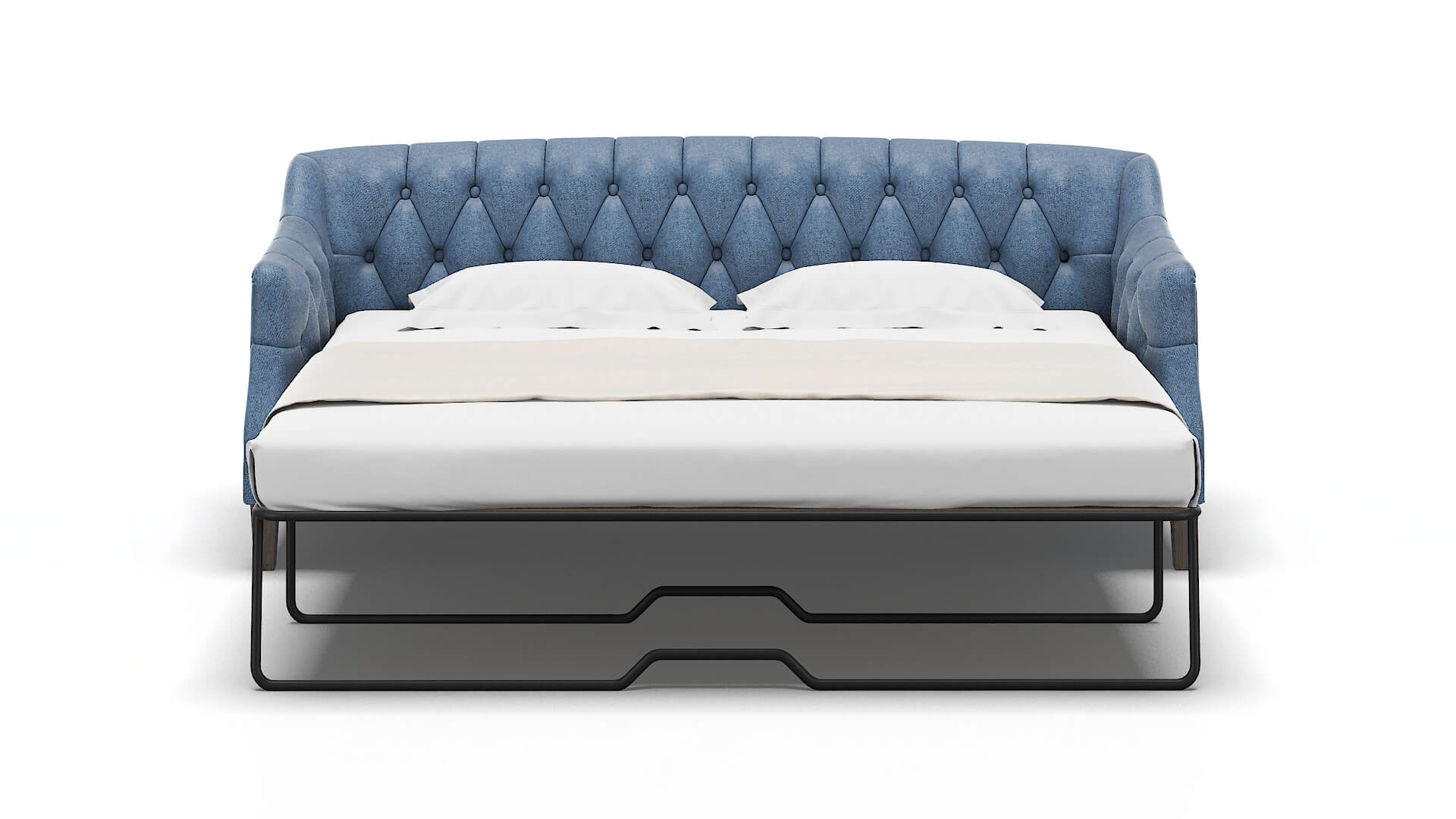 Shiraz Derby Navy Sofa Sleeper Espresso legs 1