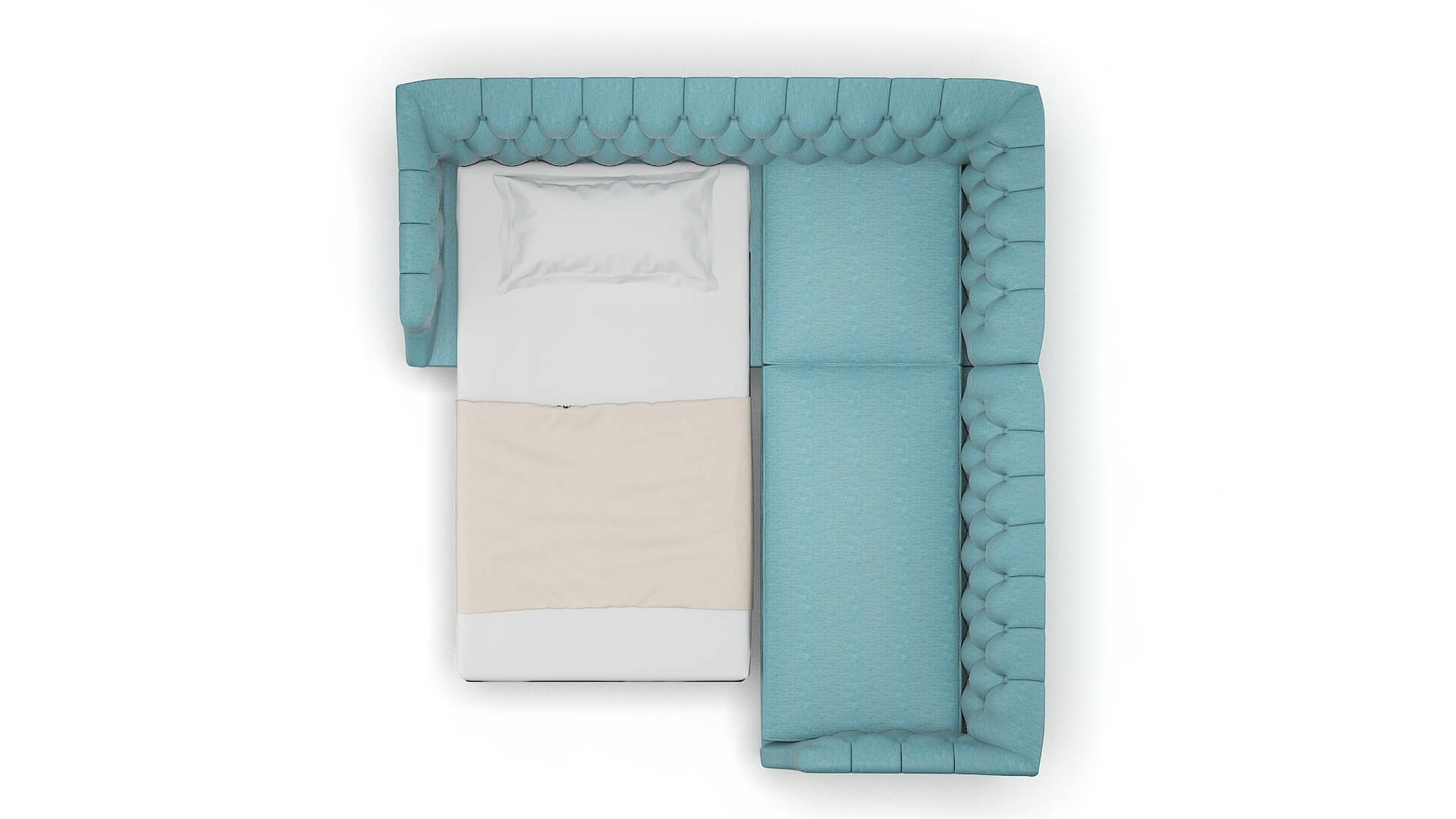 Shiraz Dream_d Peacock Sectional Sleeper Espresso legs 3