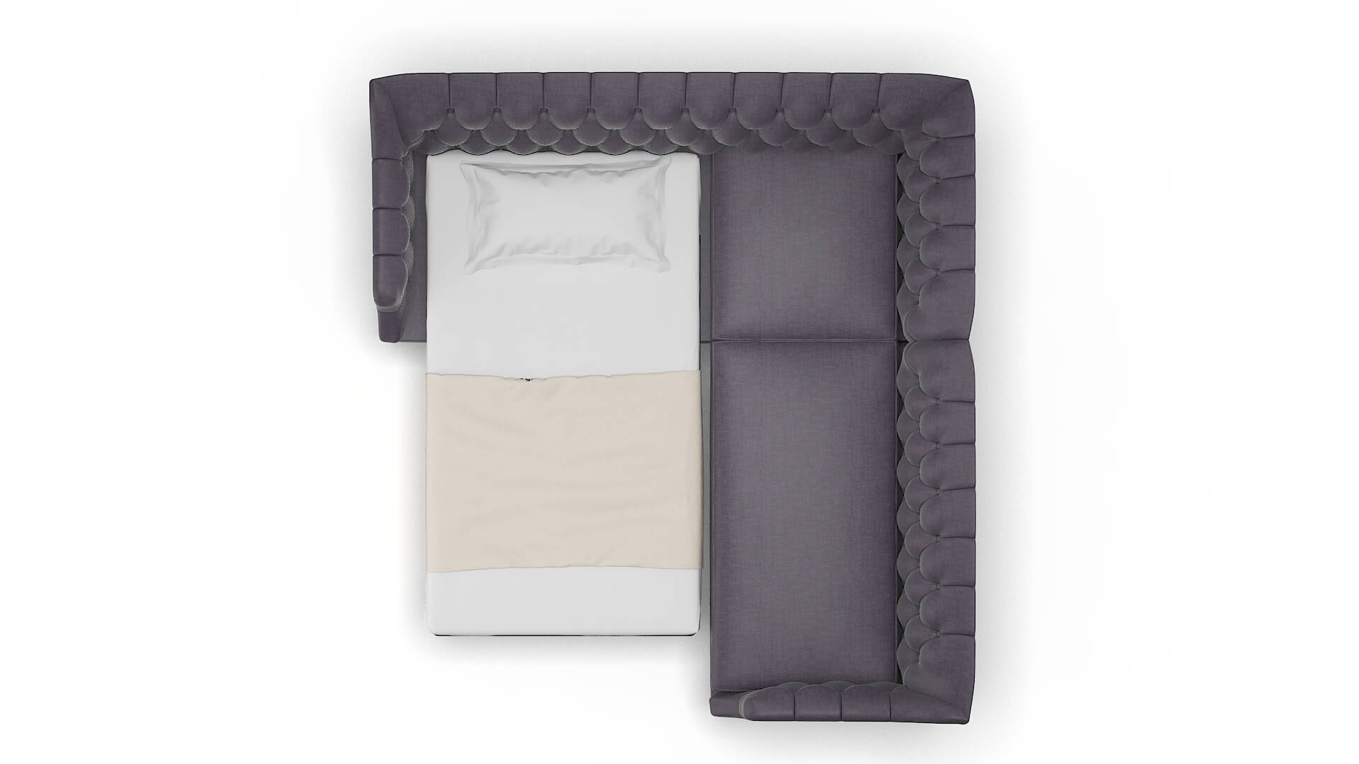 Shiraz Durham Ink Sectional Sleeper Espresso legs 3