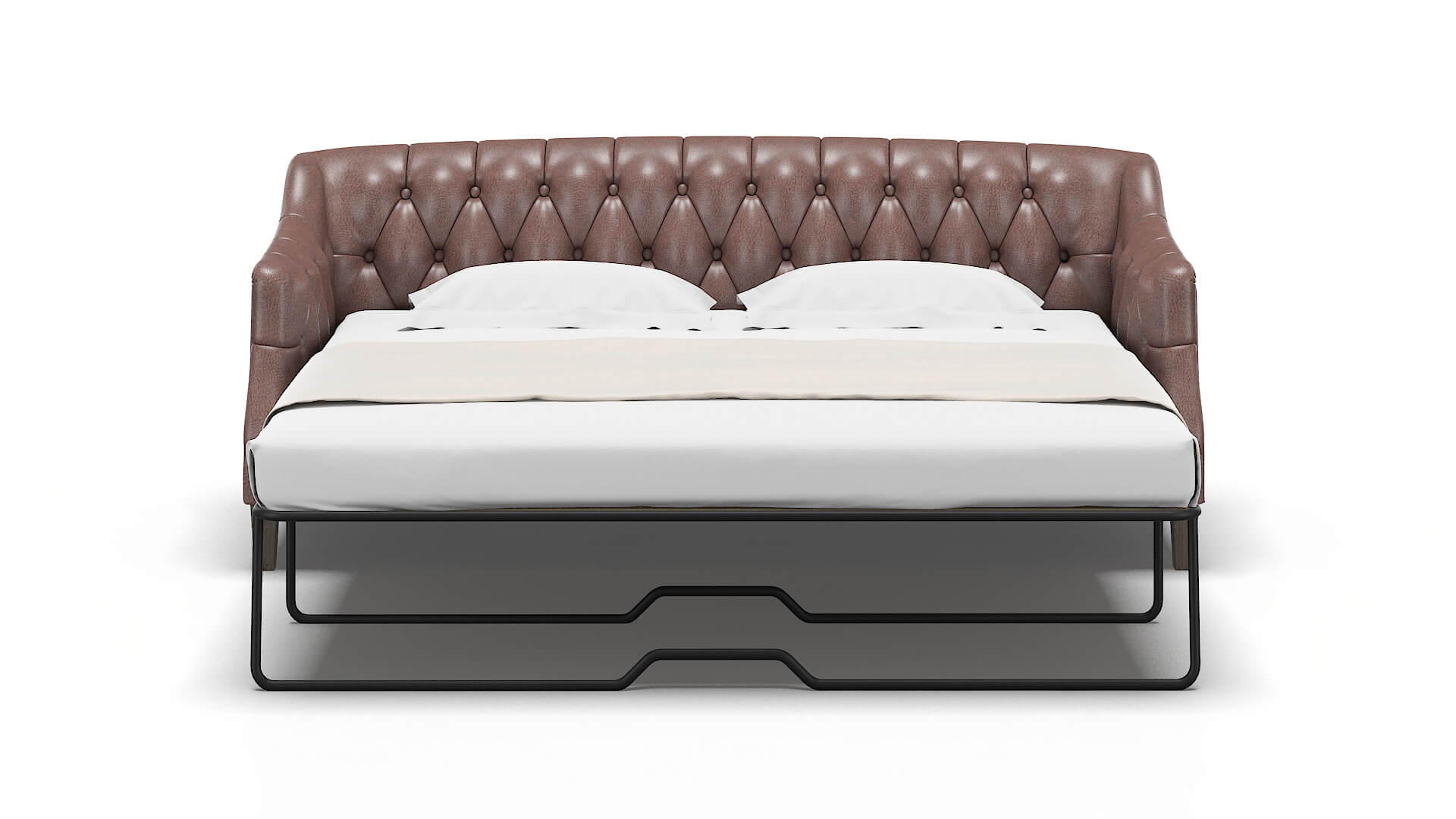 Shiraz Ford Brown Sofa Sleeper Espresso legs 1