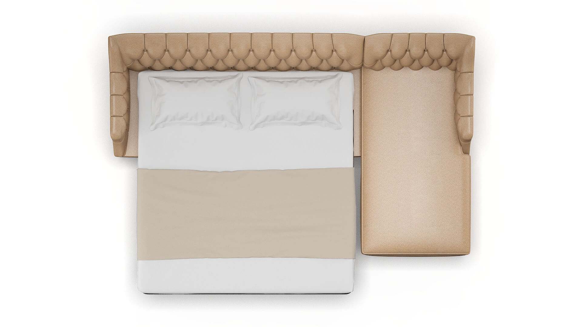 Shiraz Ford Dune Panel Sleeper Espresso legs 3