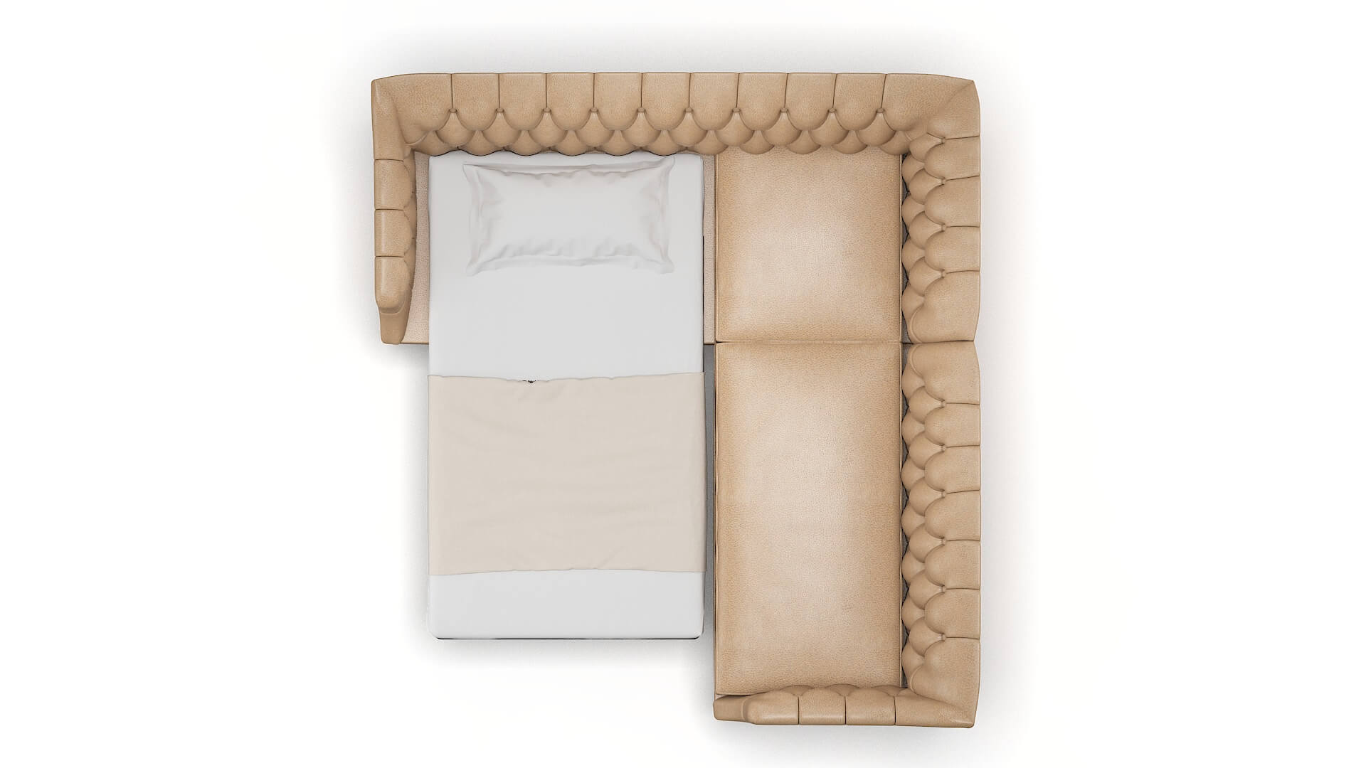 Shiraz Ford Dune Sectional Sleeper Espresso legs 3