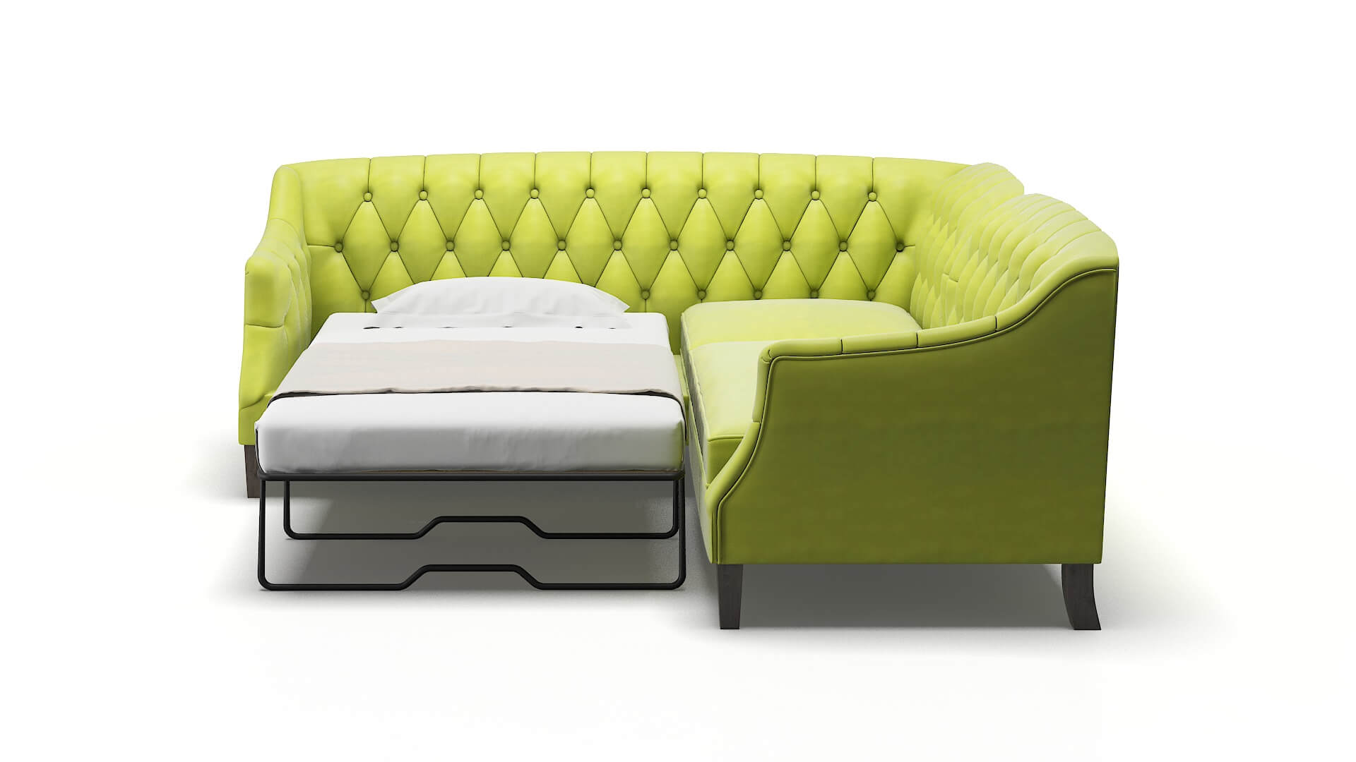 Shiraz Hathaway Apple Sectional Sleeper Espresso legs 1