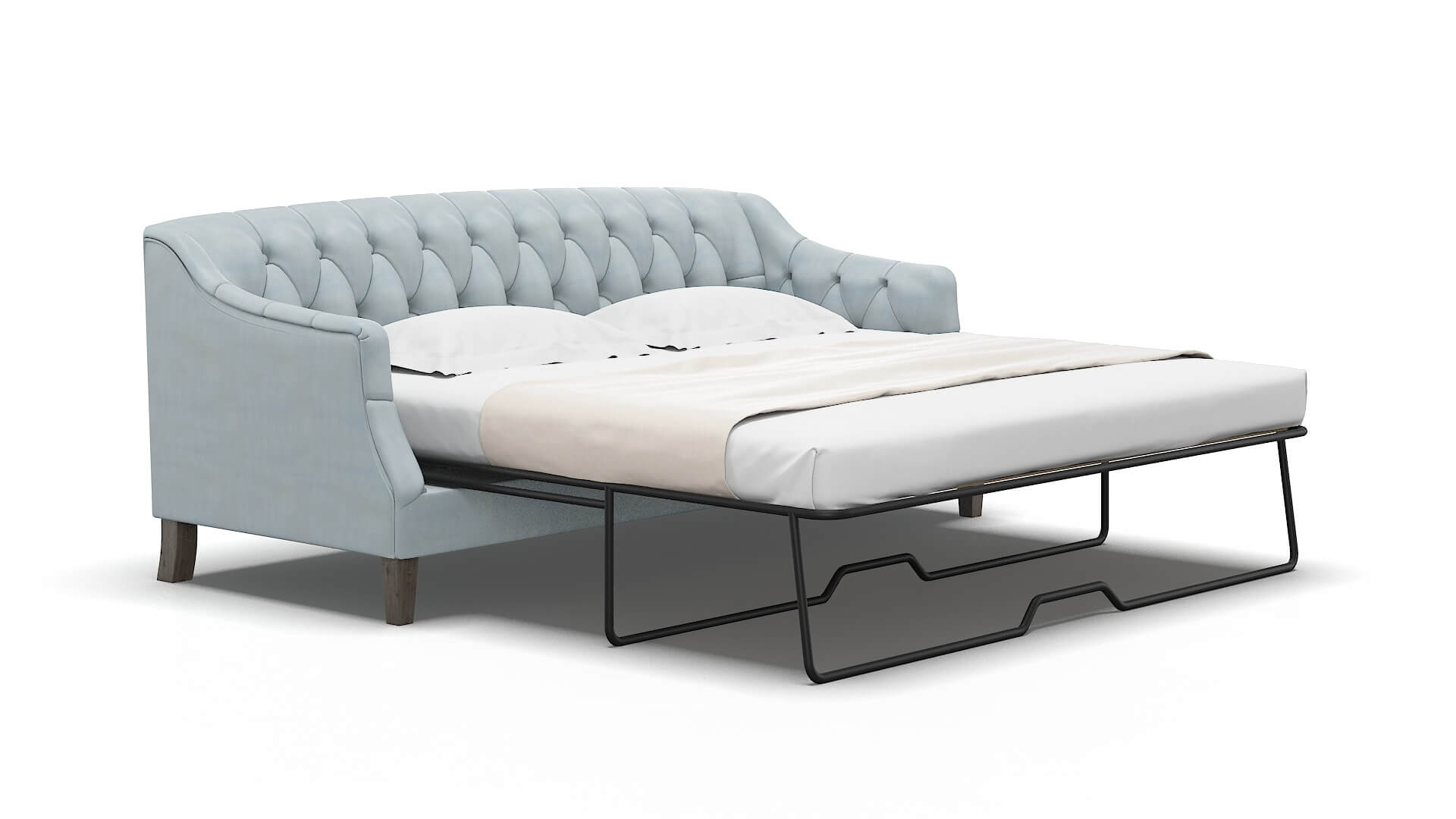 Shiraz Hathaway aqua Sofa sleeper Espresso Legs  2