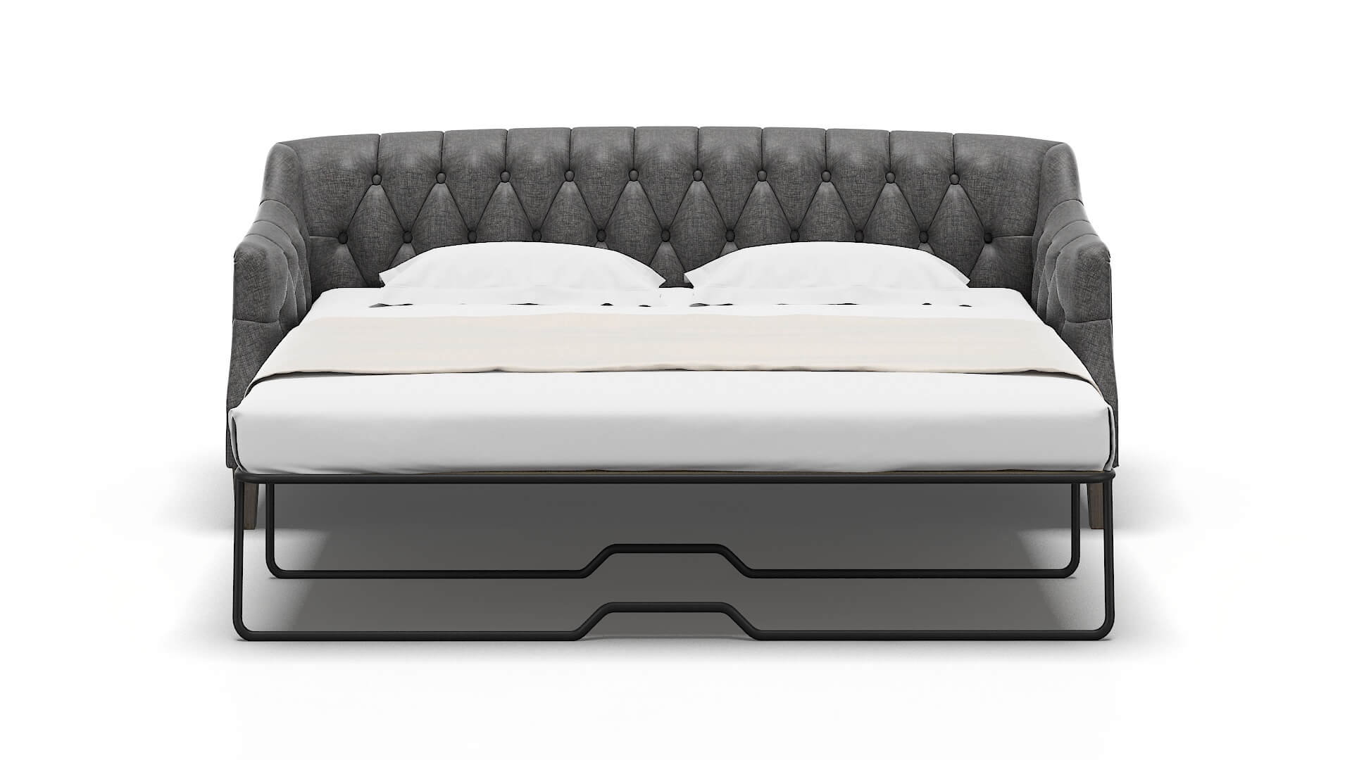 Shiraz Insight Charcoal Sofa Sleeper Espresso legs 1