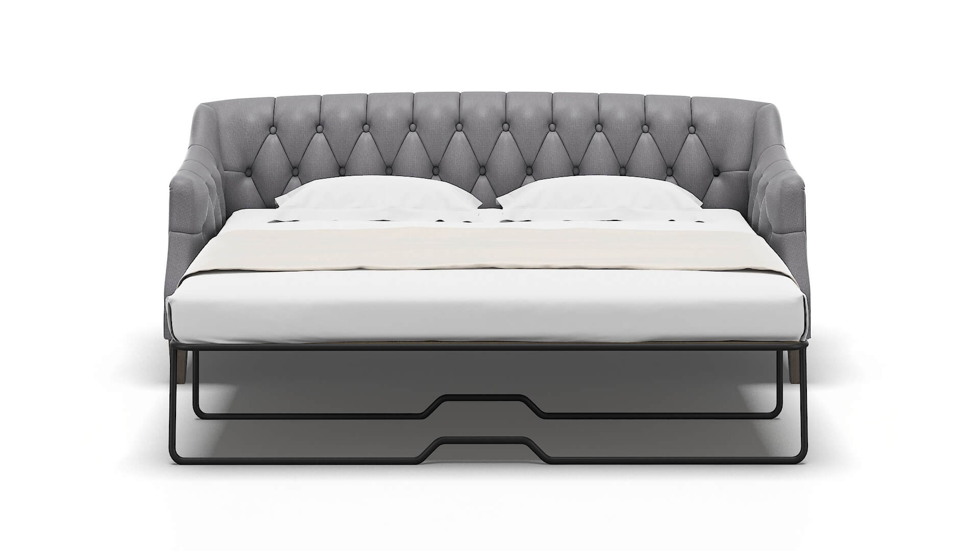 Shiraz Insight Denim Sofa Sleeper Espresso legs 1