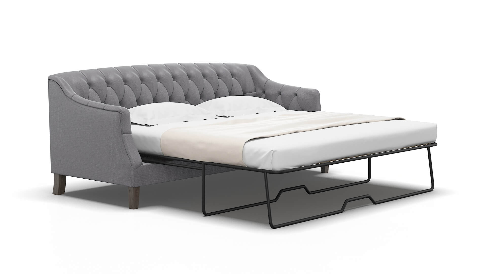 Shiraz Insight Denim Sofa Sleeper Espresso legs 2