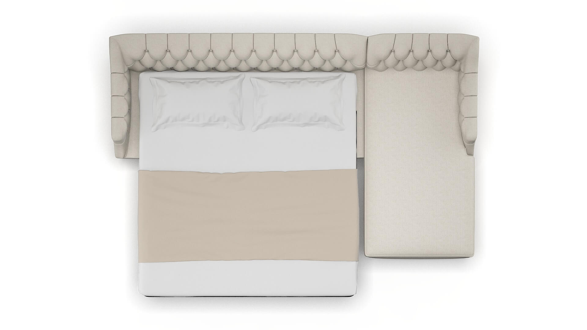 Shiraz Insight Dove Panel Sleeper Espresso legs 3