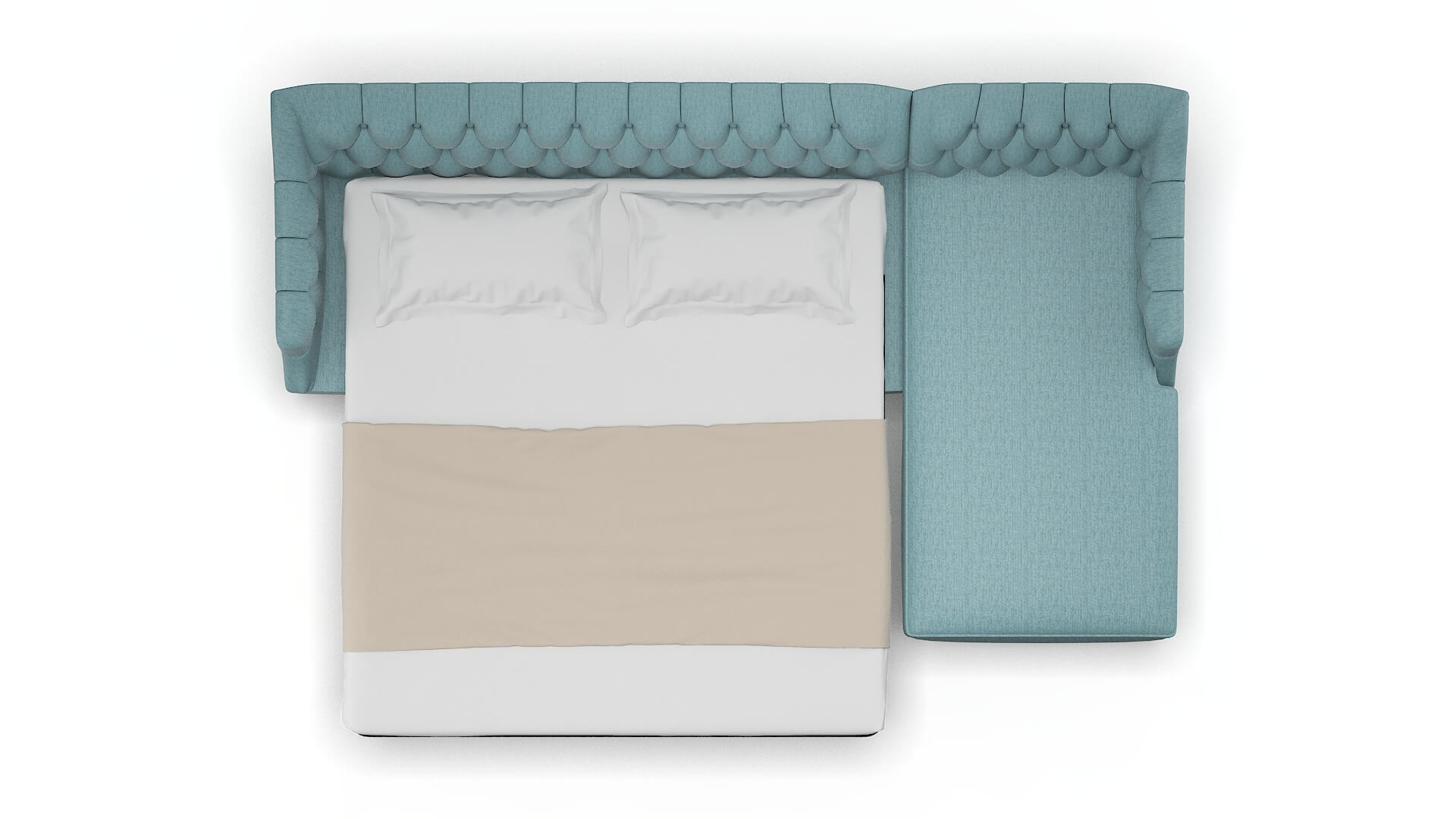 Shiraz Insight Peacock Panel Sleeper Espresso legs 3