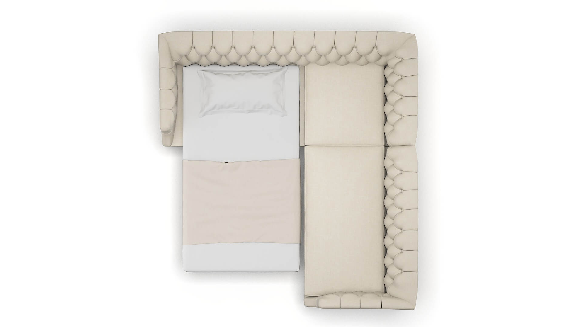 Shiraz Keylargo Almond Sectional Sleeper Espresso legs 3