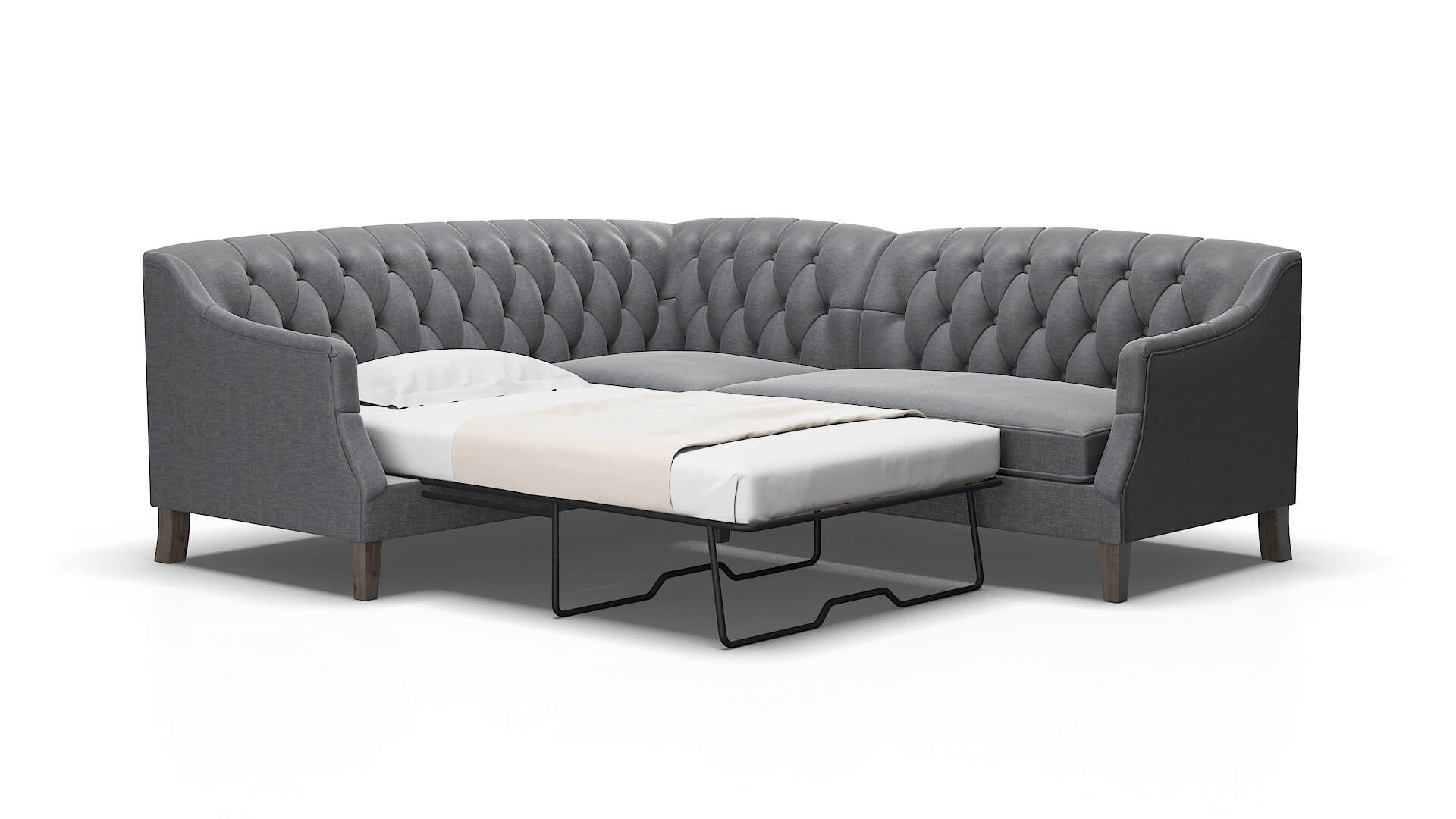 Shiraz Keylargo Graphite Sectional Sleeper Espresso legs 2
