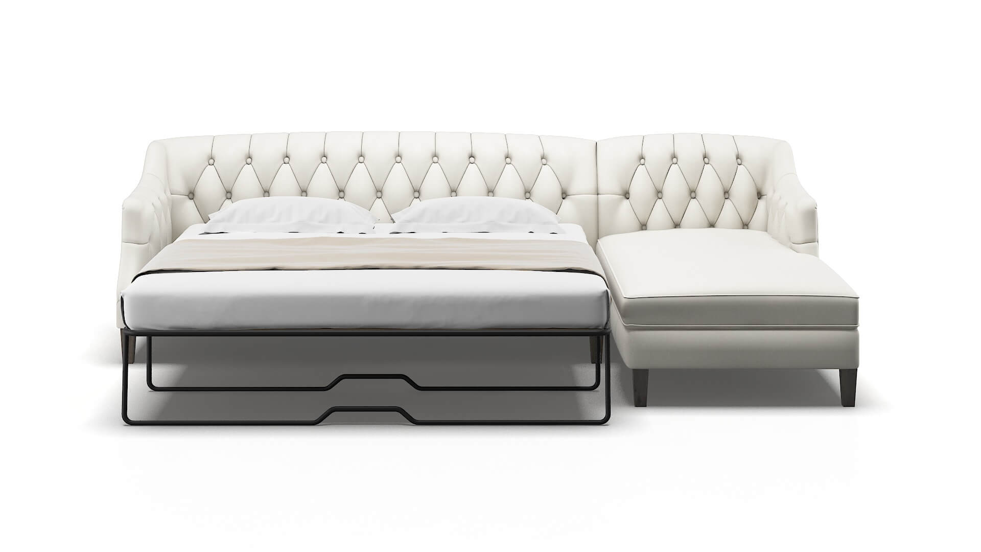 Shiraz Keylargo Oatmeal Panel Sleeper Espresso legs 1