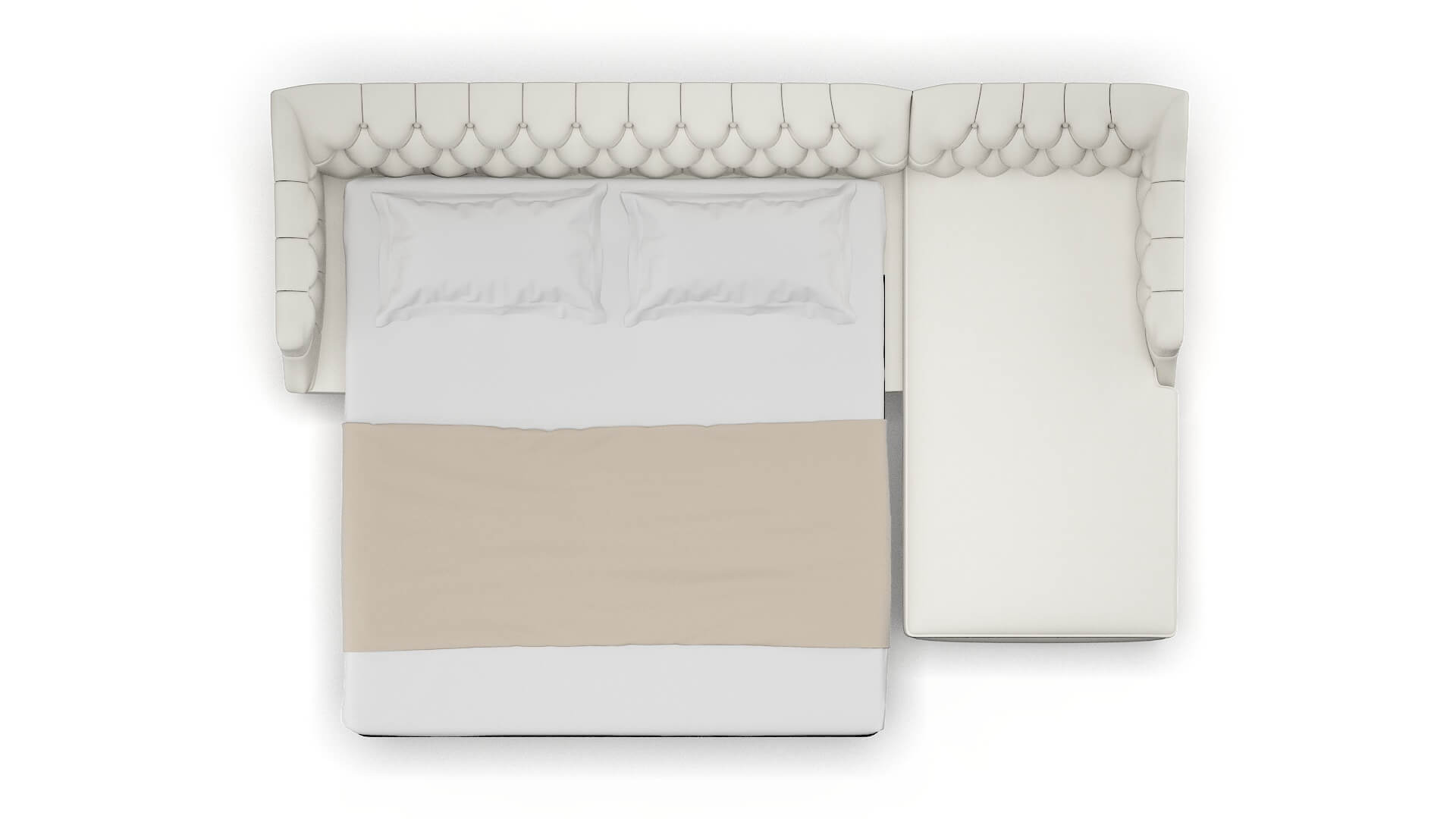 Shiraz Keylargo Oatmeal Panel Sleeper Espresso legs 3