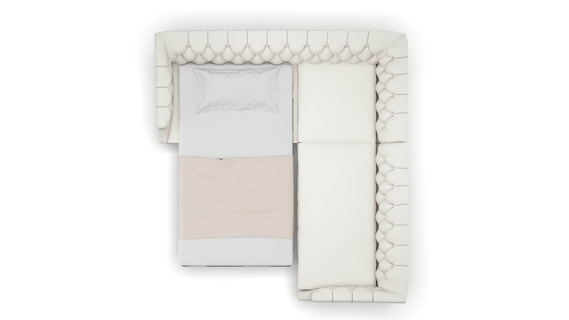 Shiraz Keylargo Oatmeal Sectional Sleeper Espresso legs 3