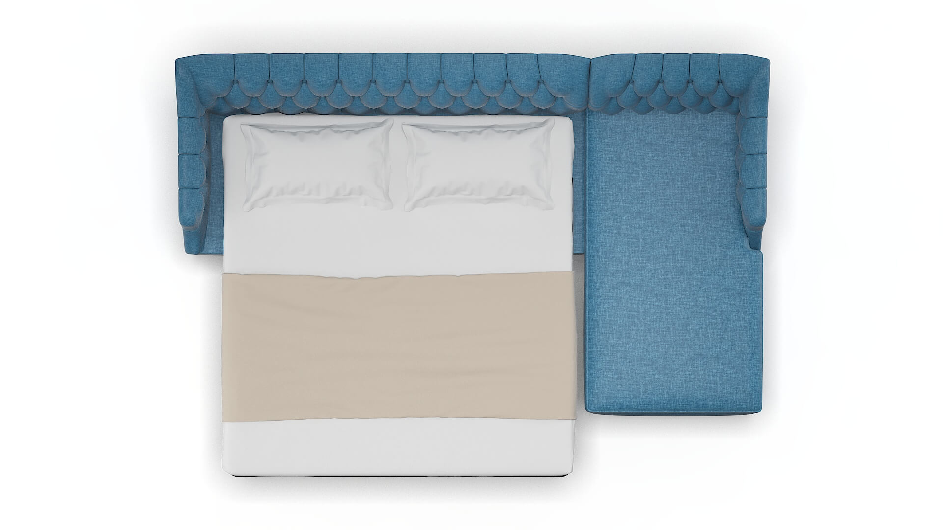 Shiraz Keylargo Ocean Panel Sleeper Espresso legs 3