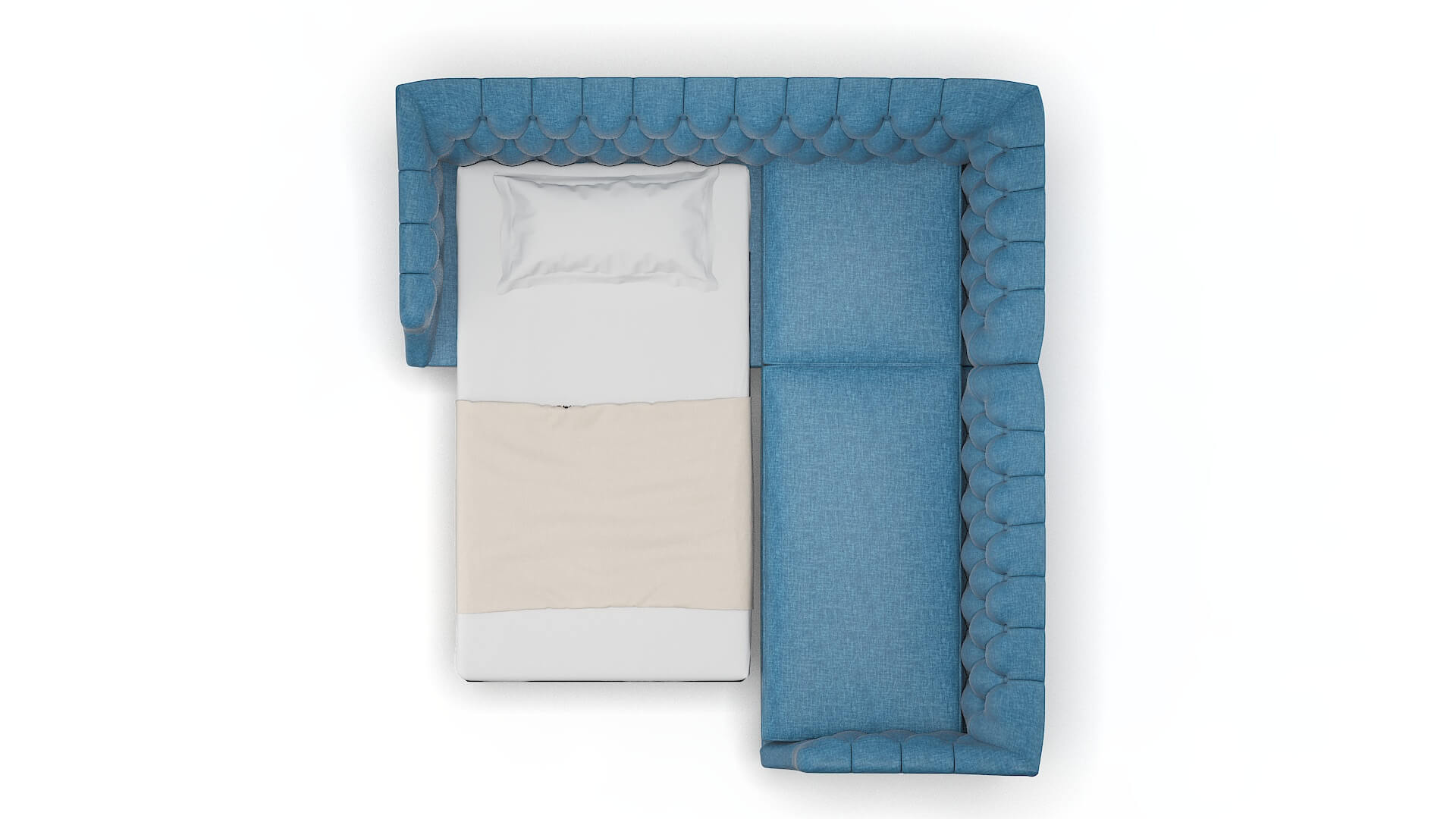 Shiraz Keylargo Ocean Sectional Sleeper Espresso legs 3