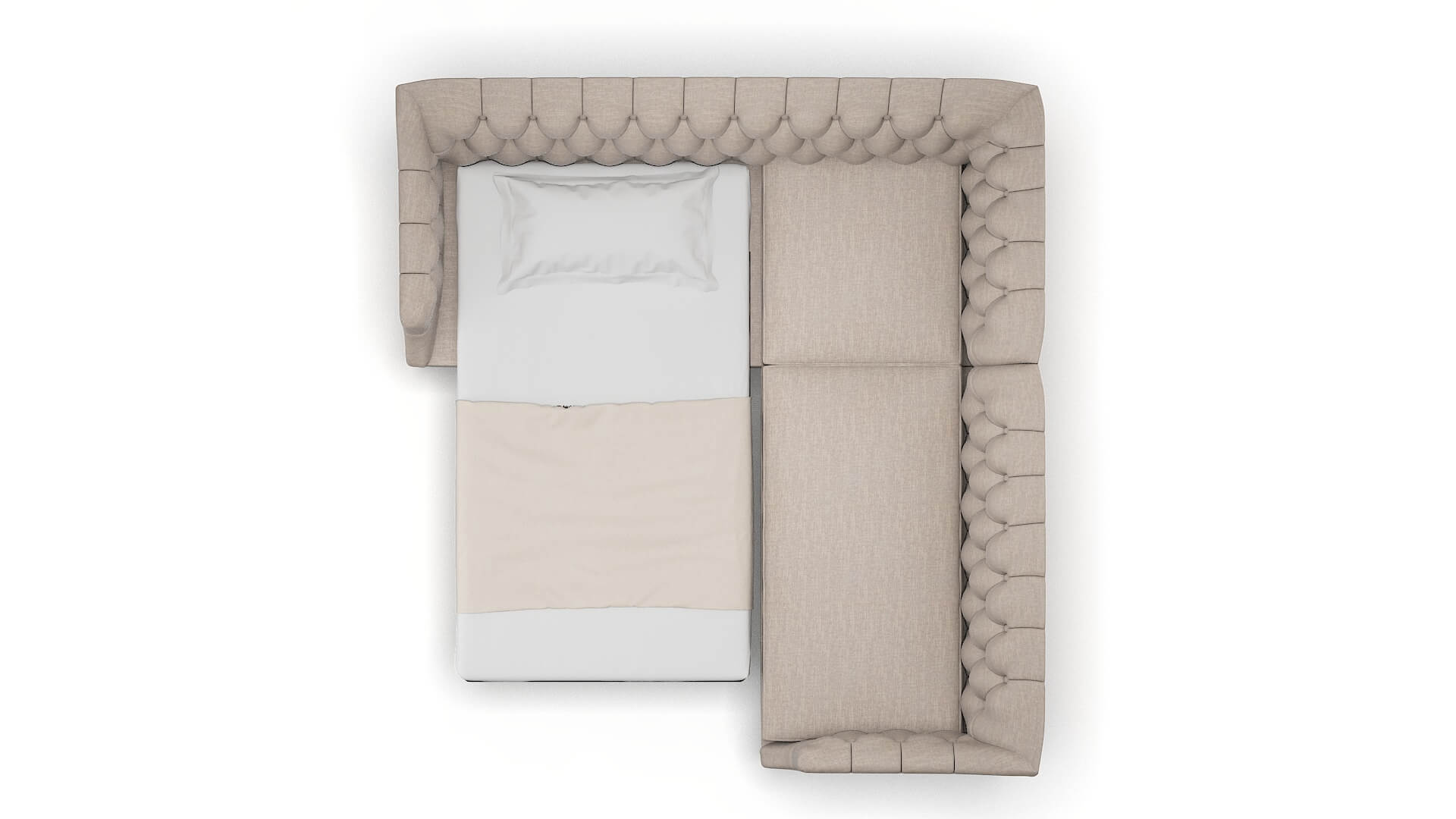 Shiraz Keylargo Pumice Sectional Sleeper Espresso legs 3